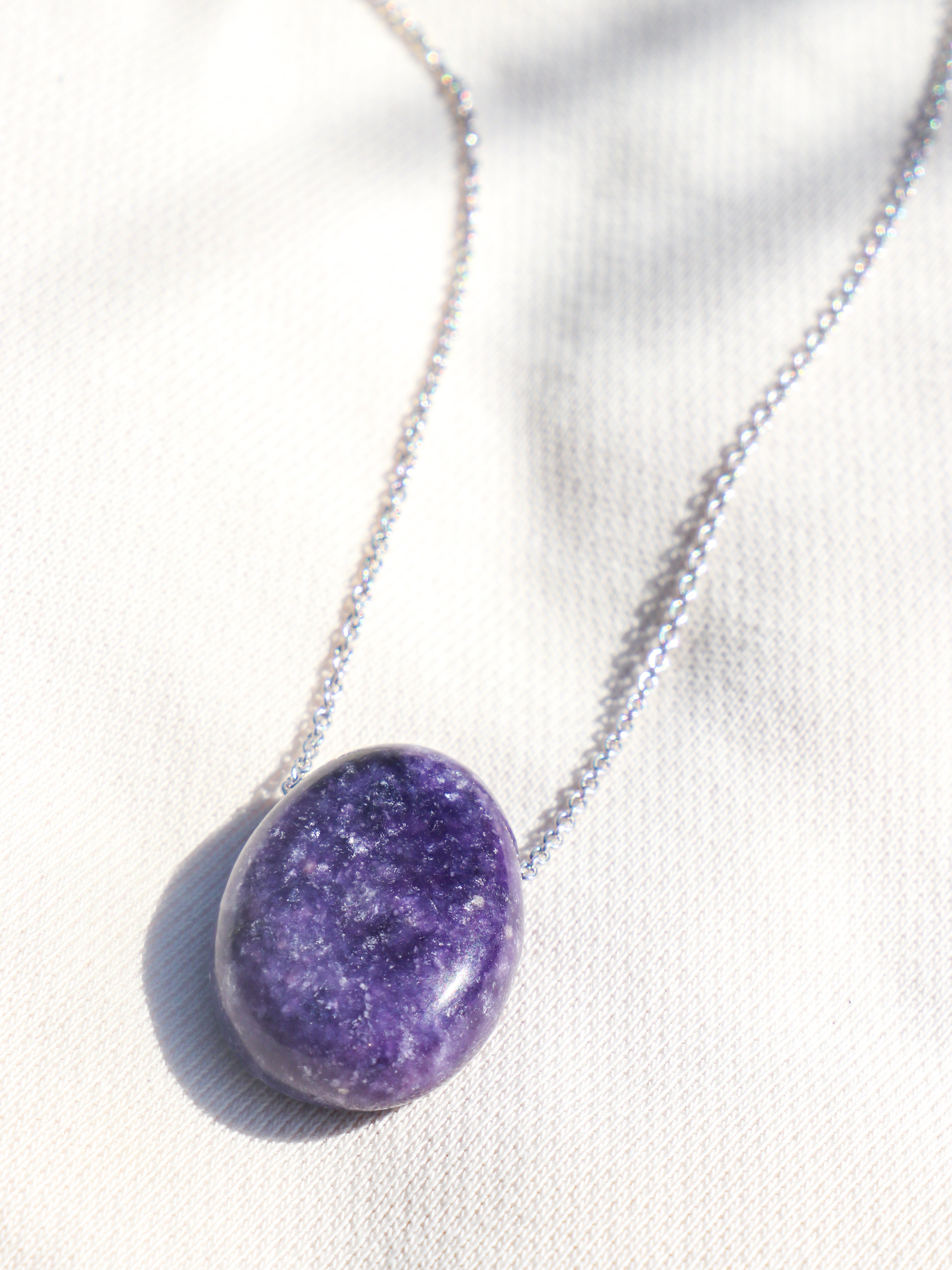 Lepidolite Drop Necklace
