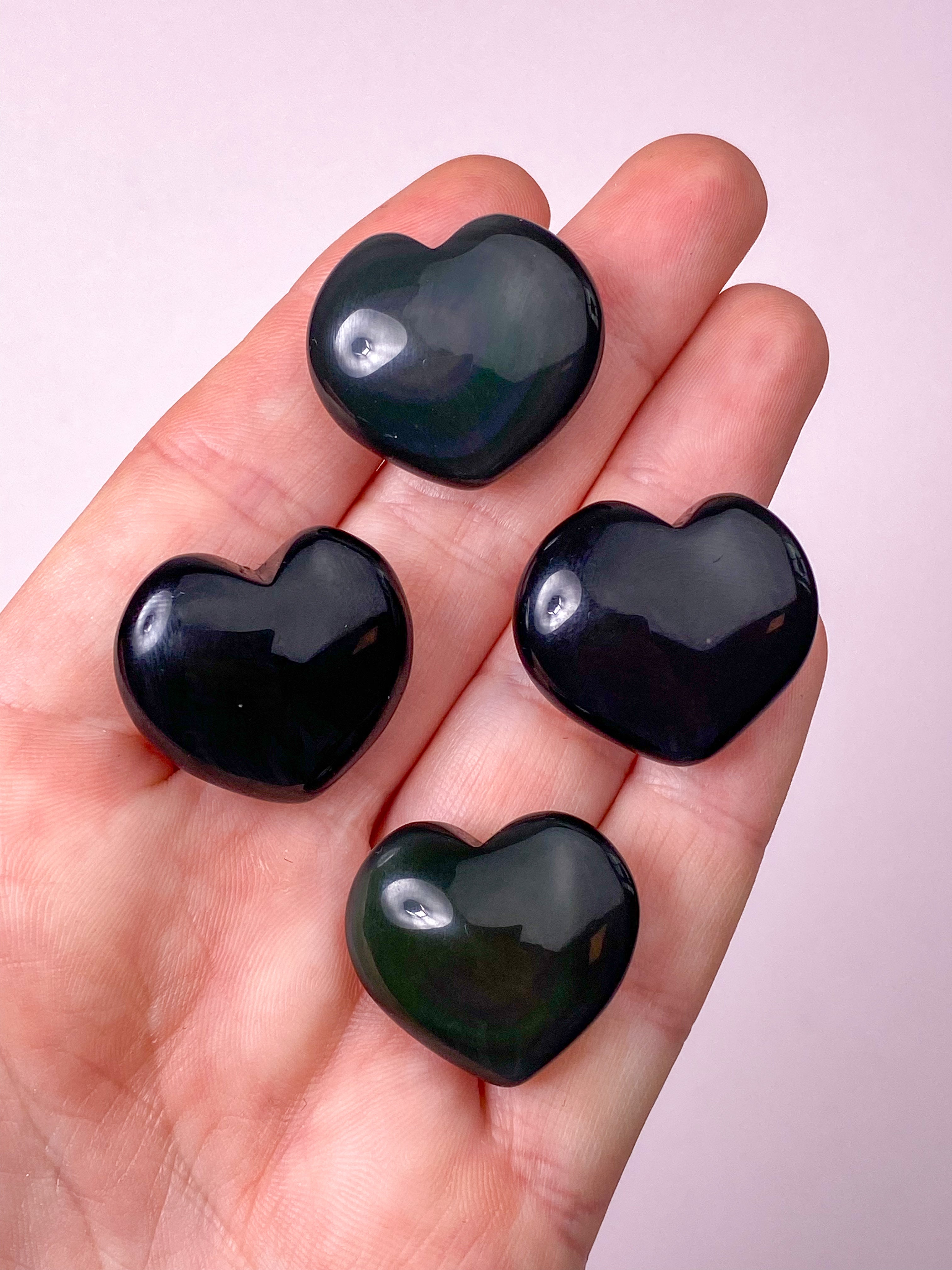 Rainbow Obsidian Heart