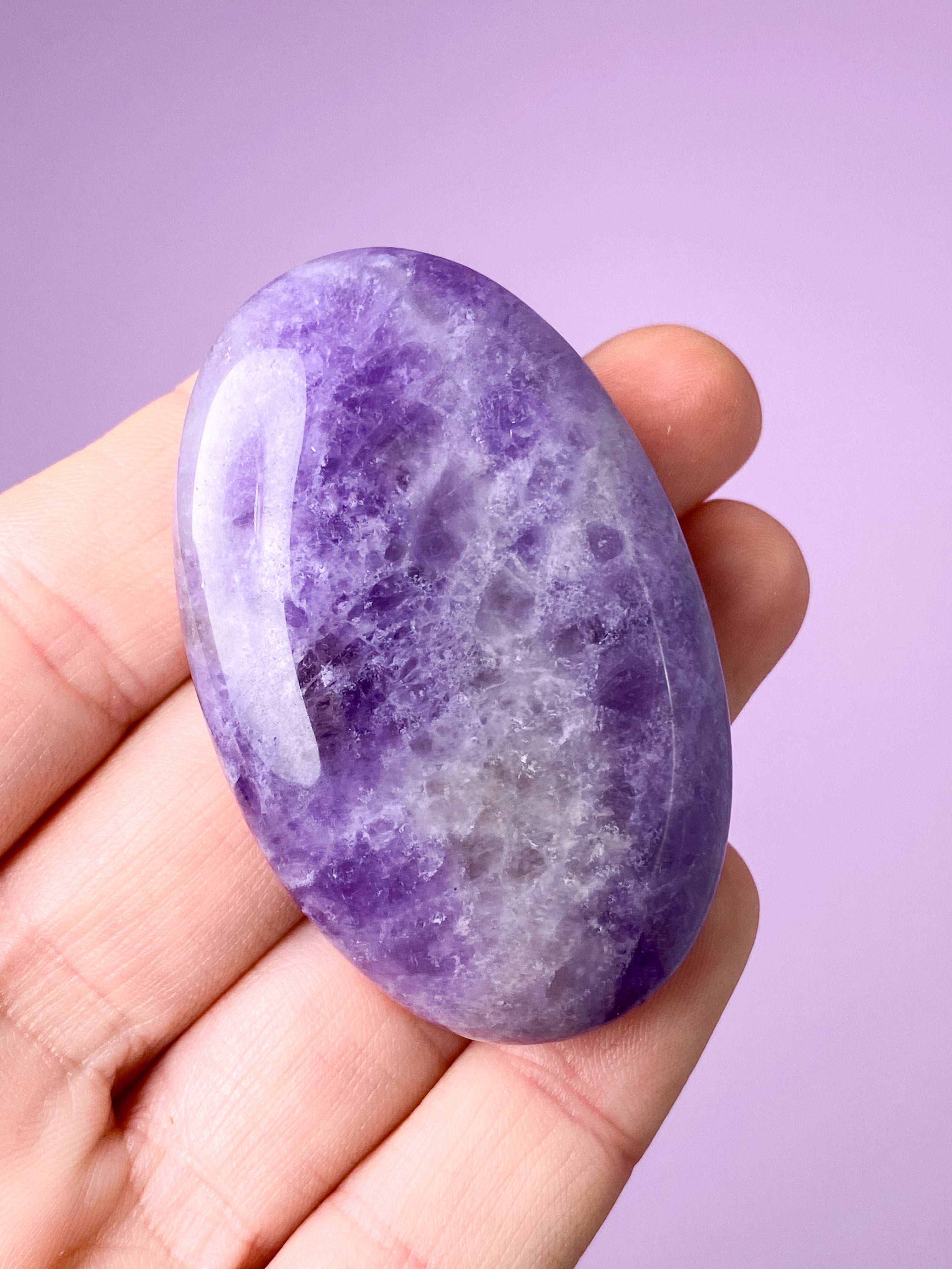 Chevron Ametyst Palmstone (Nr. 4)