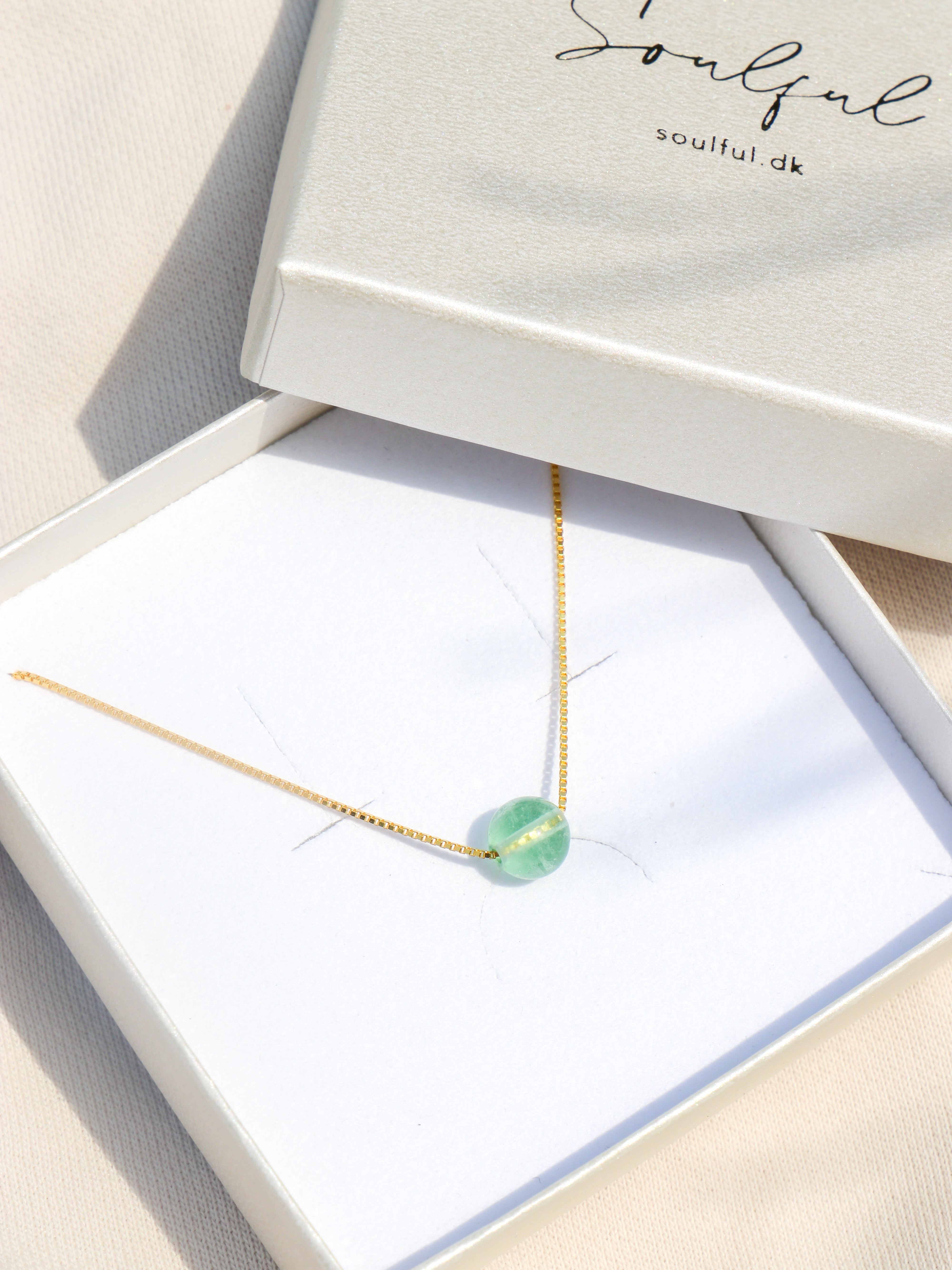 Gratitude - Intention Gem Necklace (Green Fluorite)