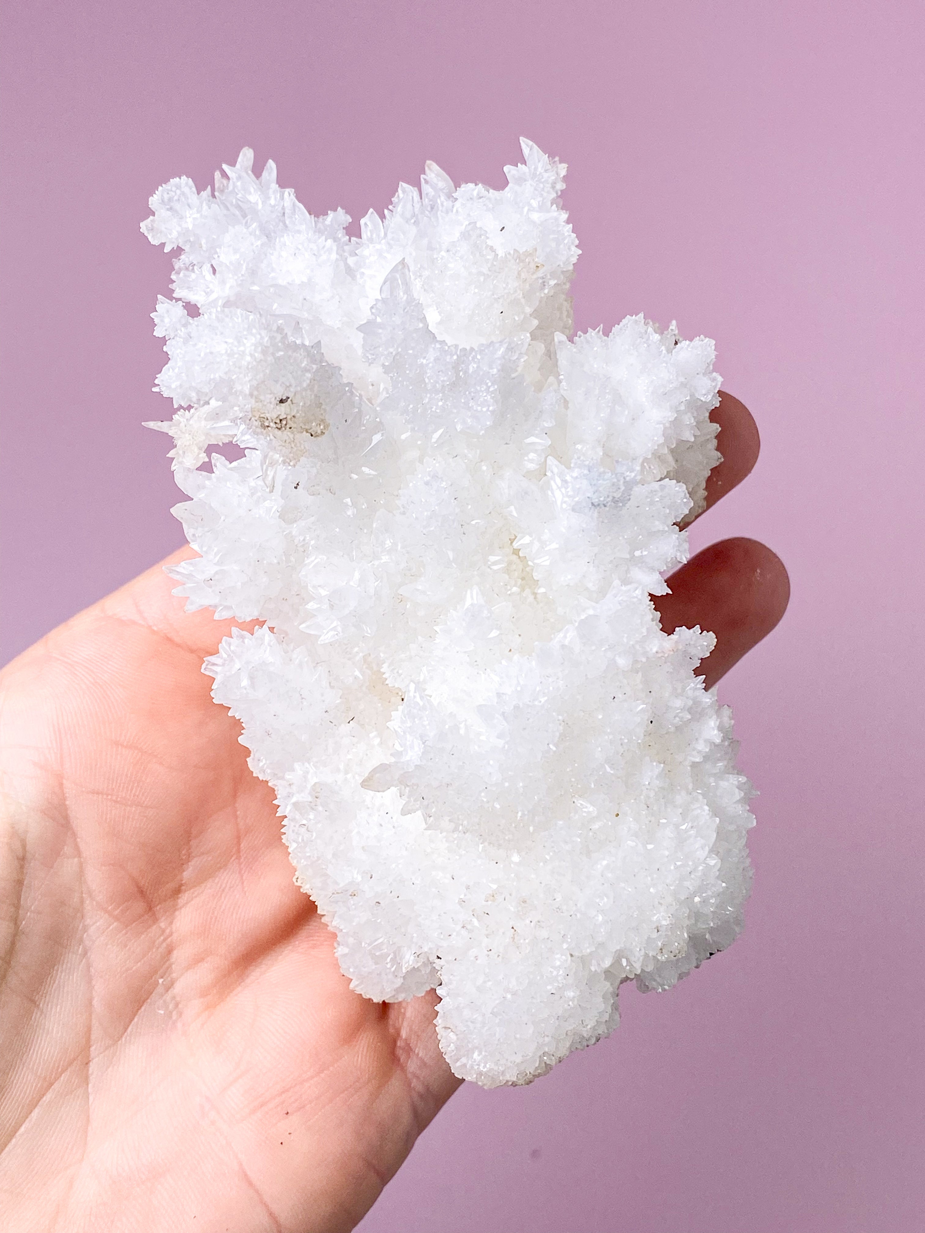 Hvid Aragonit Klynge (Nr. 10)