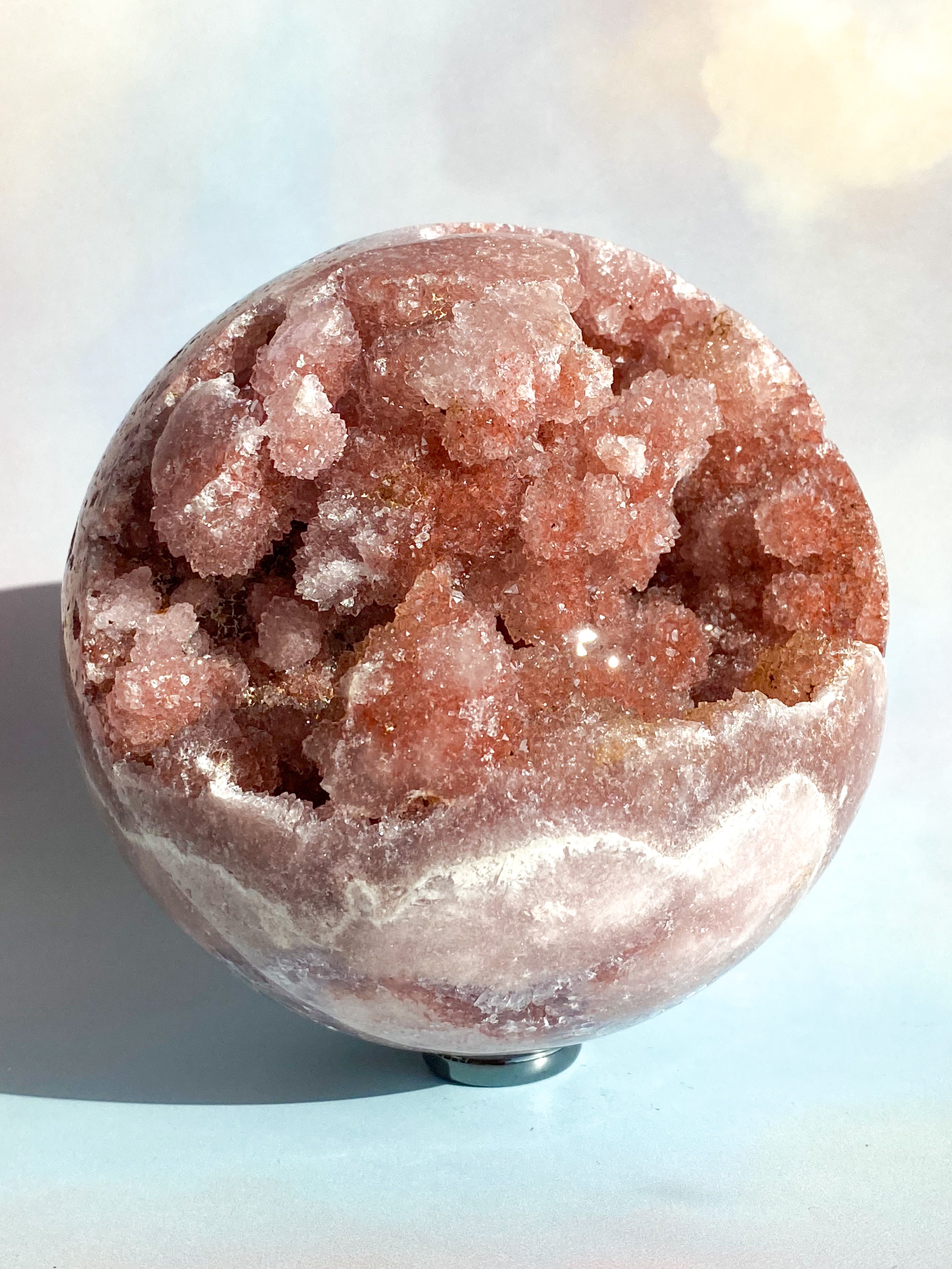 Kæmpe Druzy Pink Ametyst Kugle (Nr. 1) Eksklusiv kvalitet