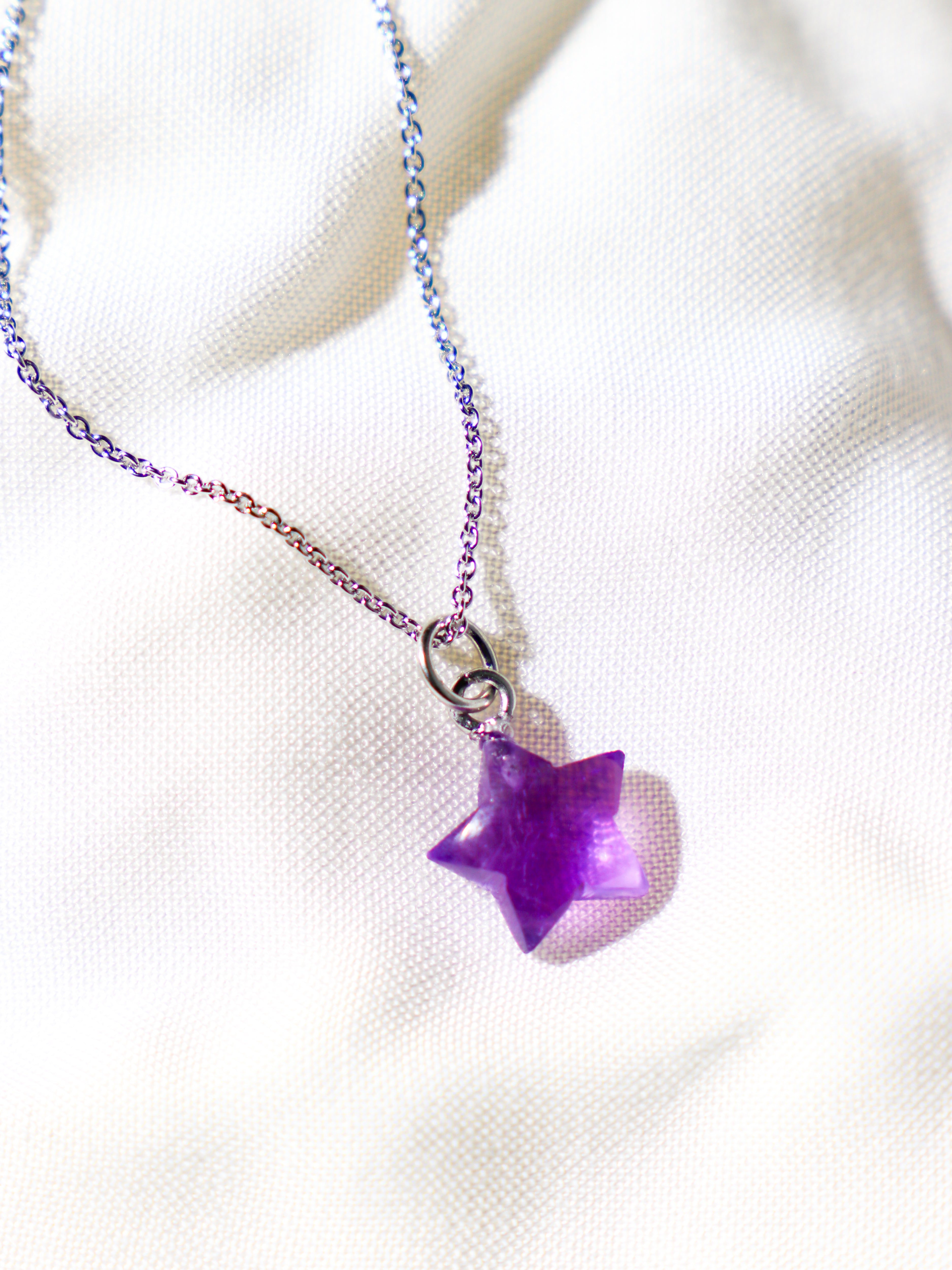 Ametyst MINI Stjerne Halskæde