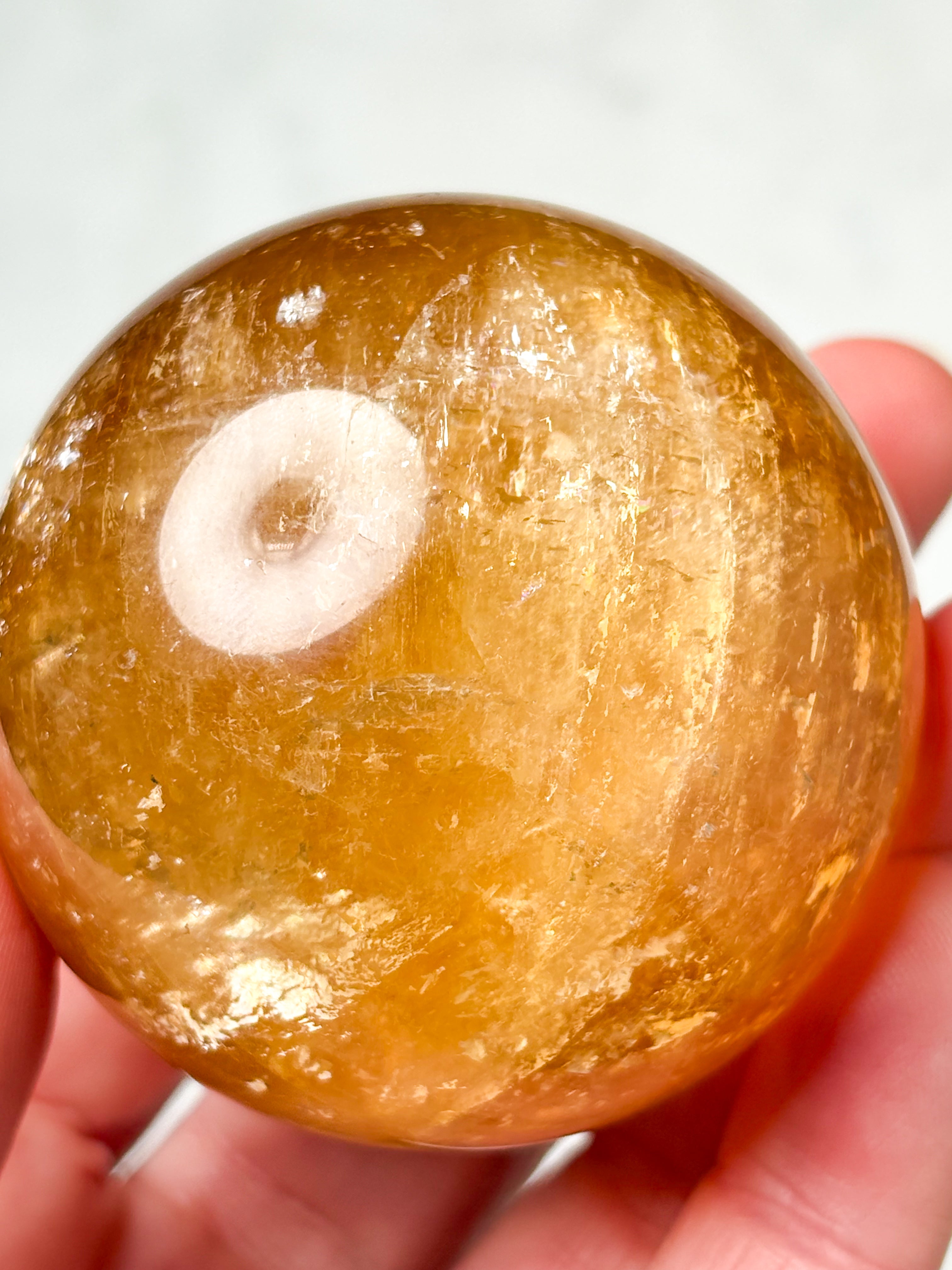 Optisk Honning Calcit Kugle (Nr. 1)