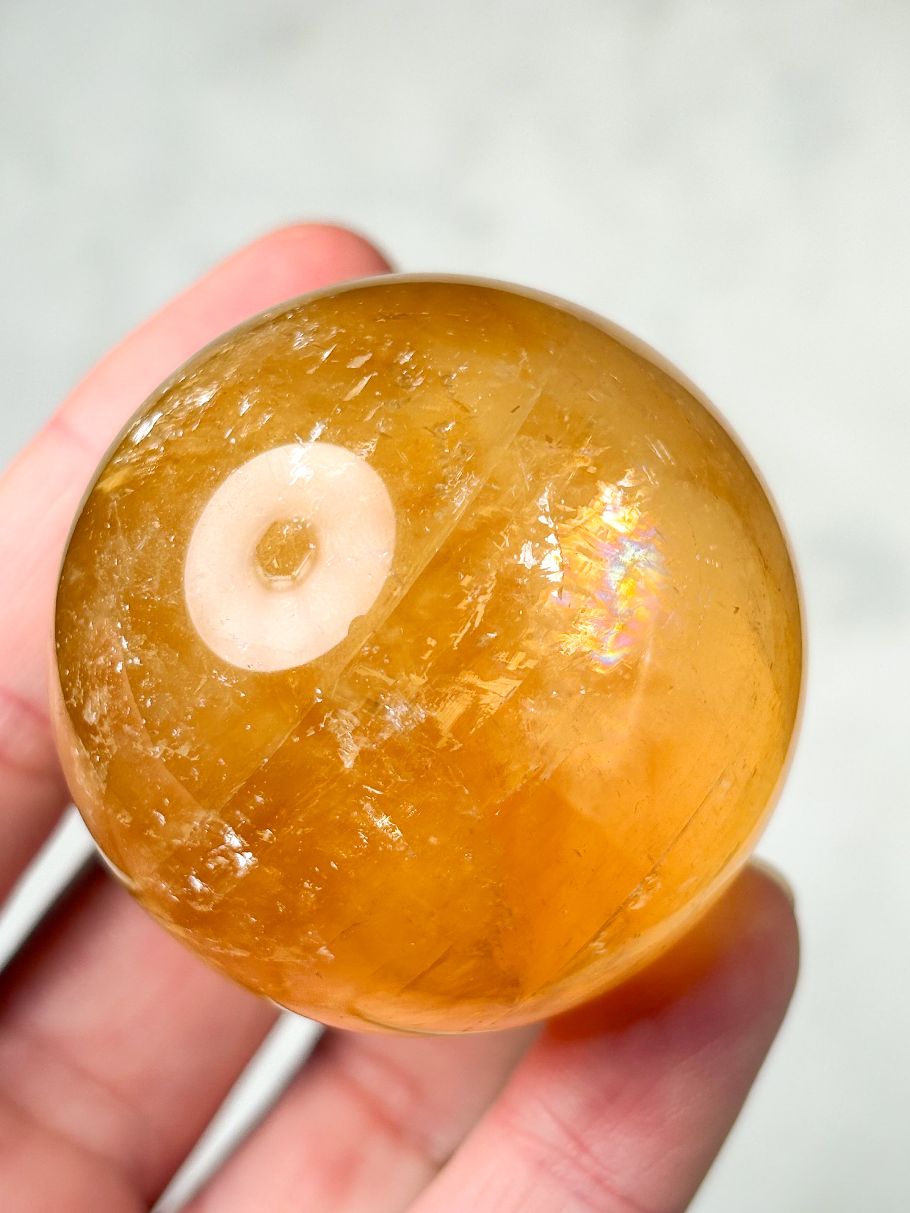 Optisk Honning Calcit Kugle (Nr. 7)