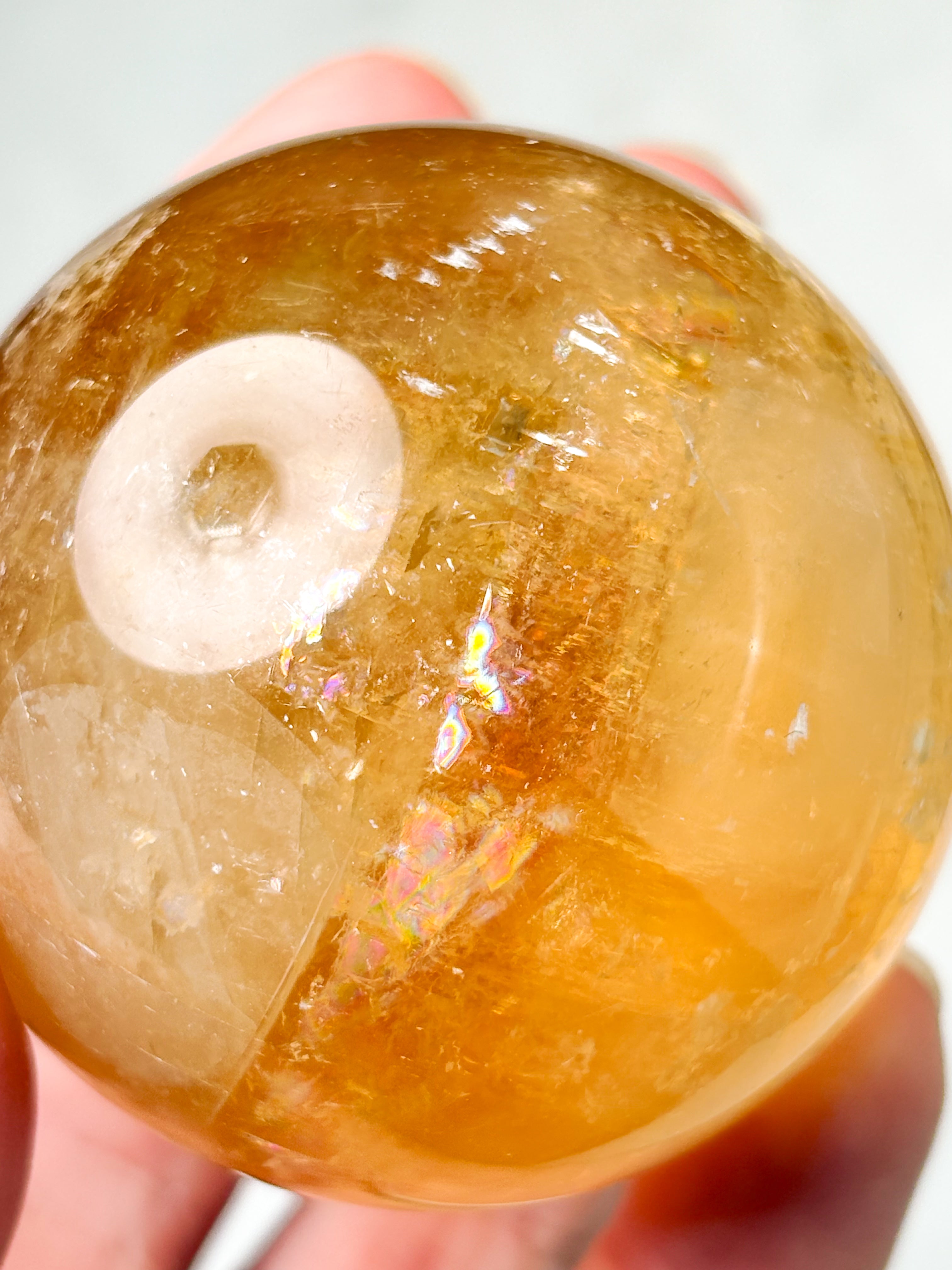 Optisk Honning Calcit Kugle (Nr. 9)