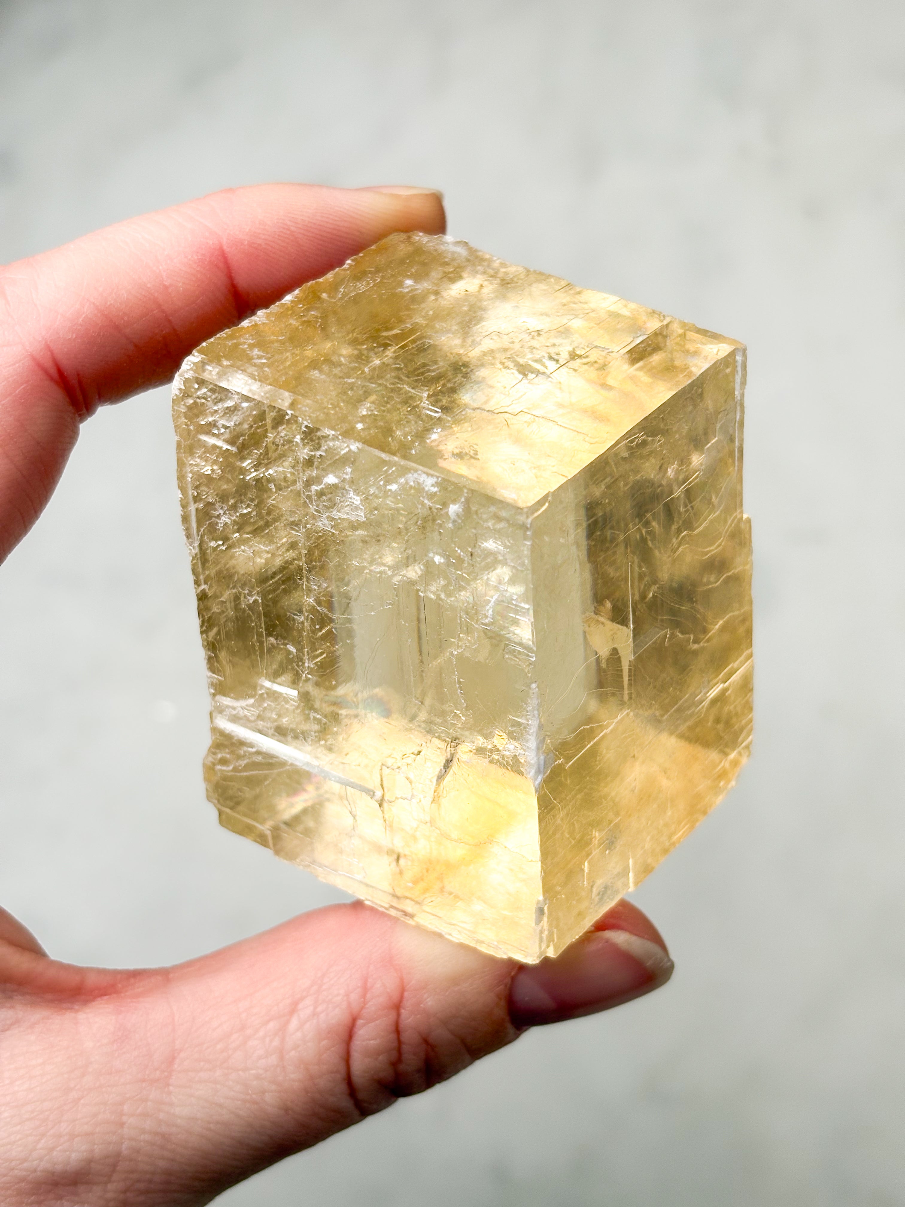 Optisk Honning Calcit Rå (Nr. 12)