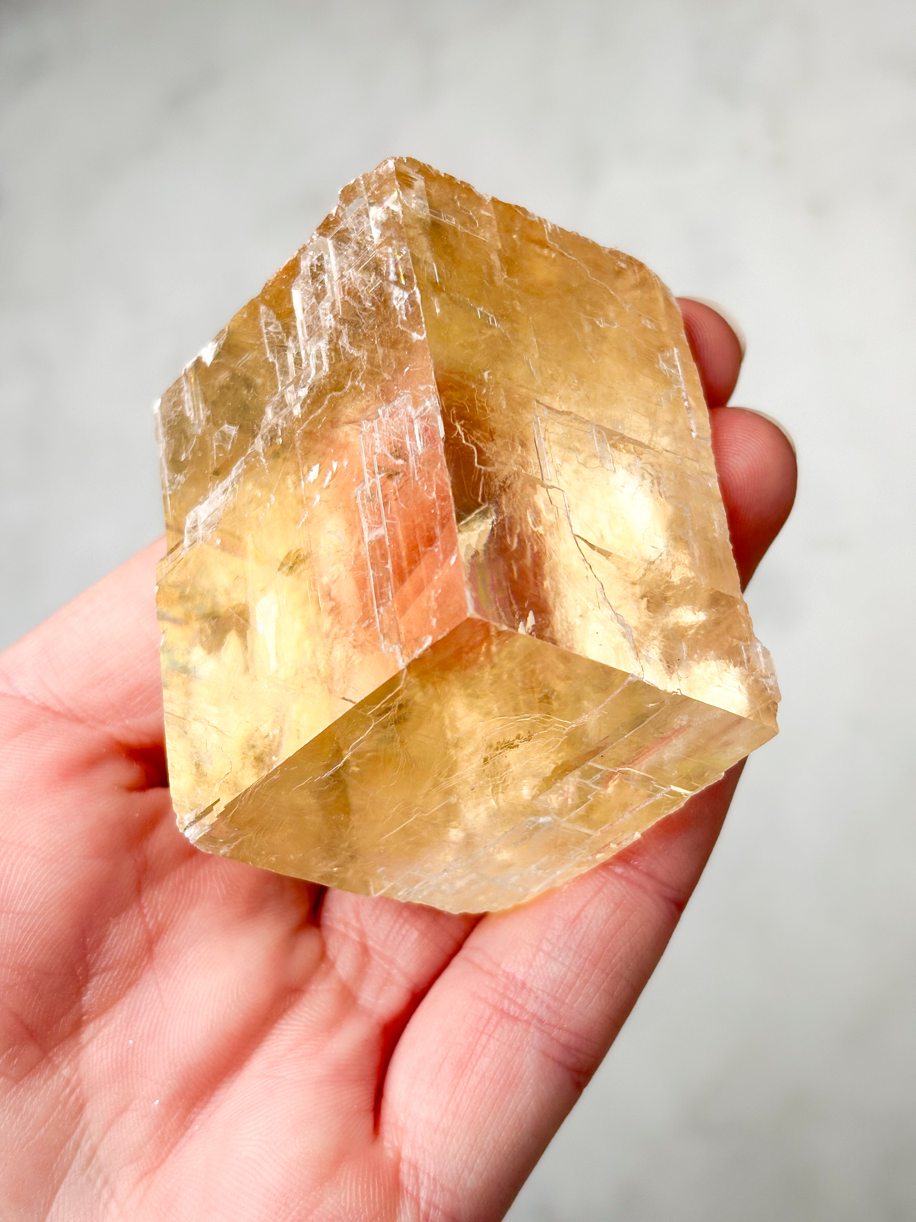 Optisk Honning Calcit Rå (Nr. 12)