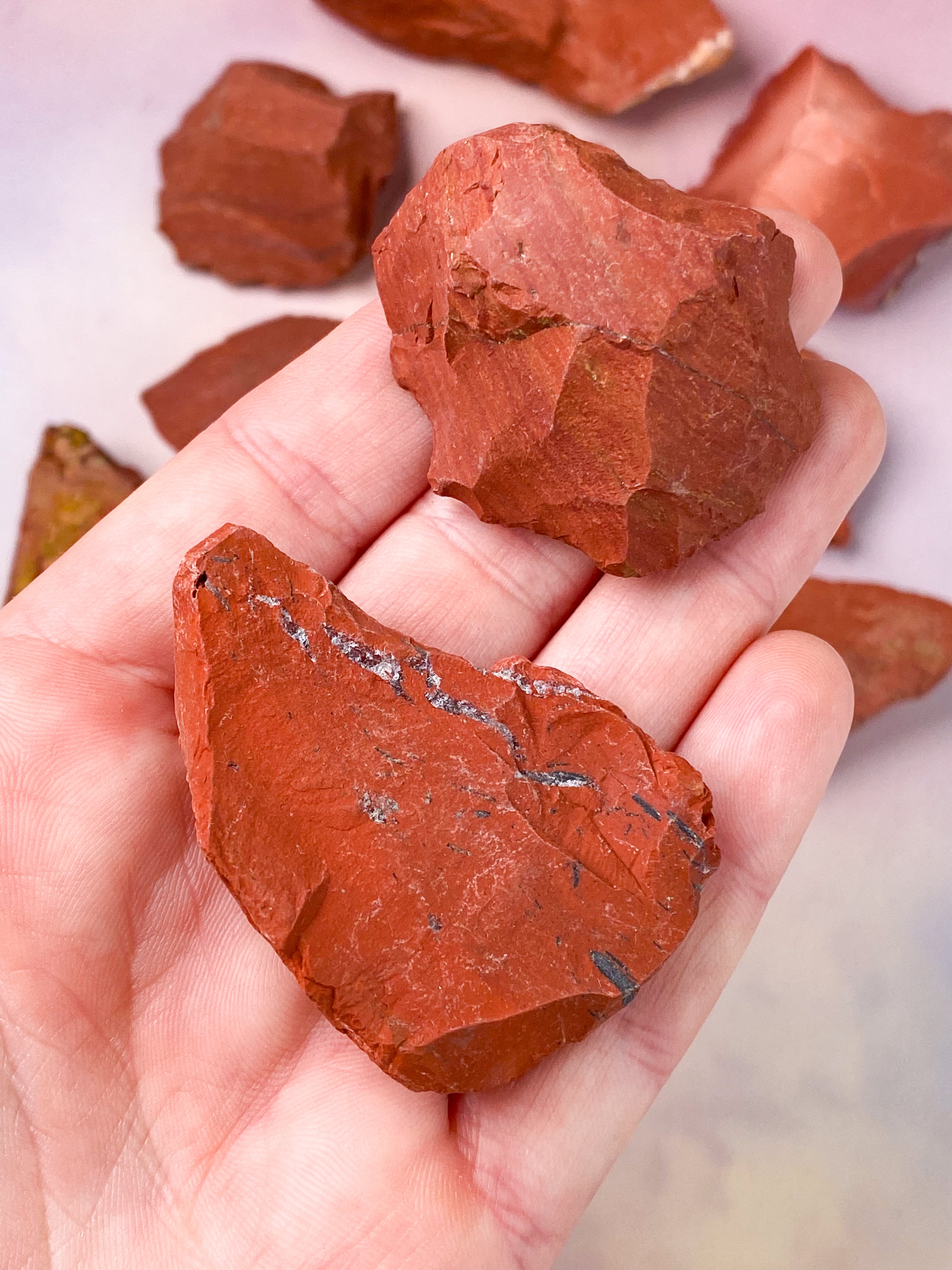 OUTLET - Rå Rød Jaspis