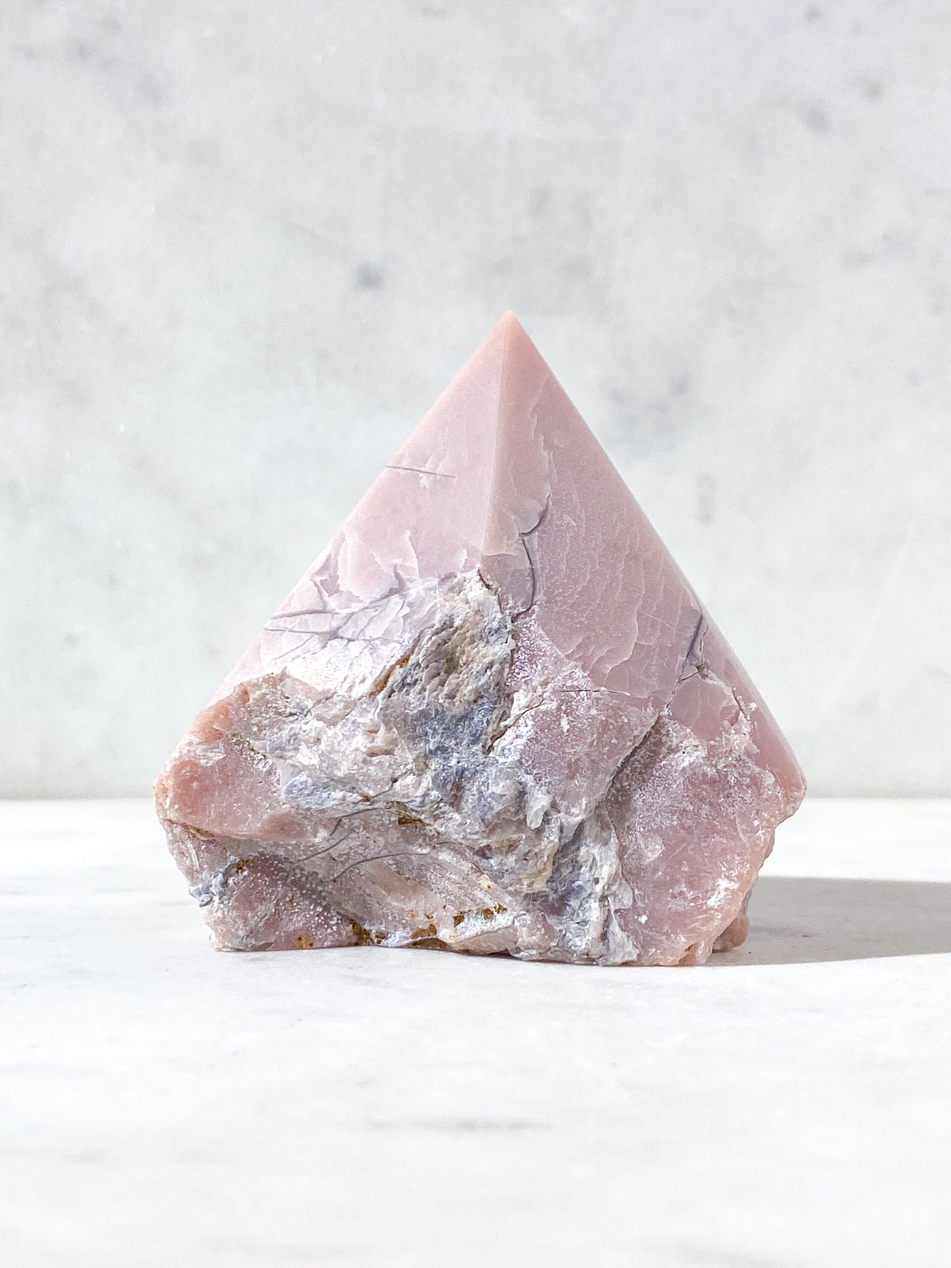 Pink Opal Med Semipoleret Spids (Nr. 1)