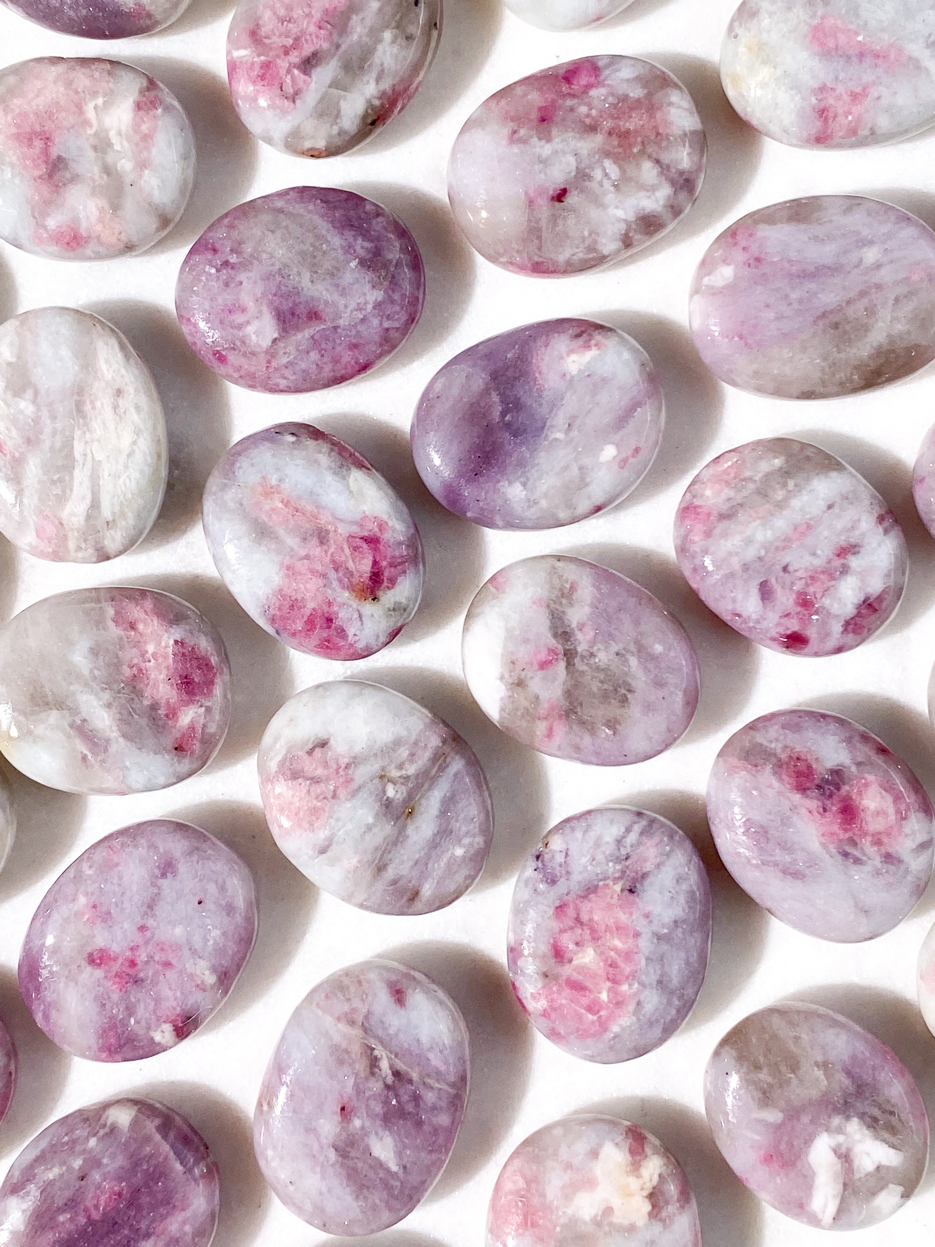 Rubelit (Pink Turmalin) Amulet Lommesten