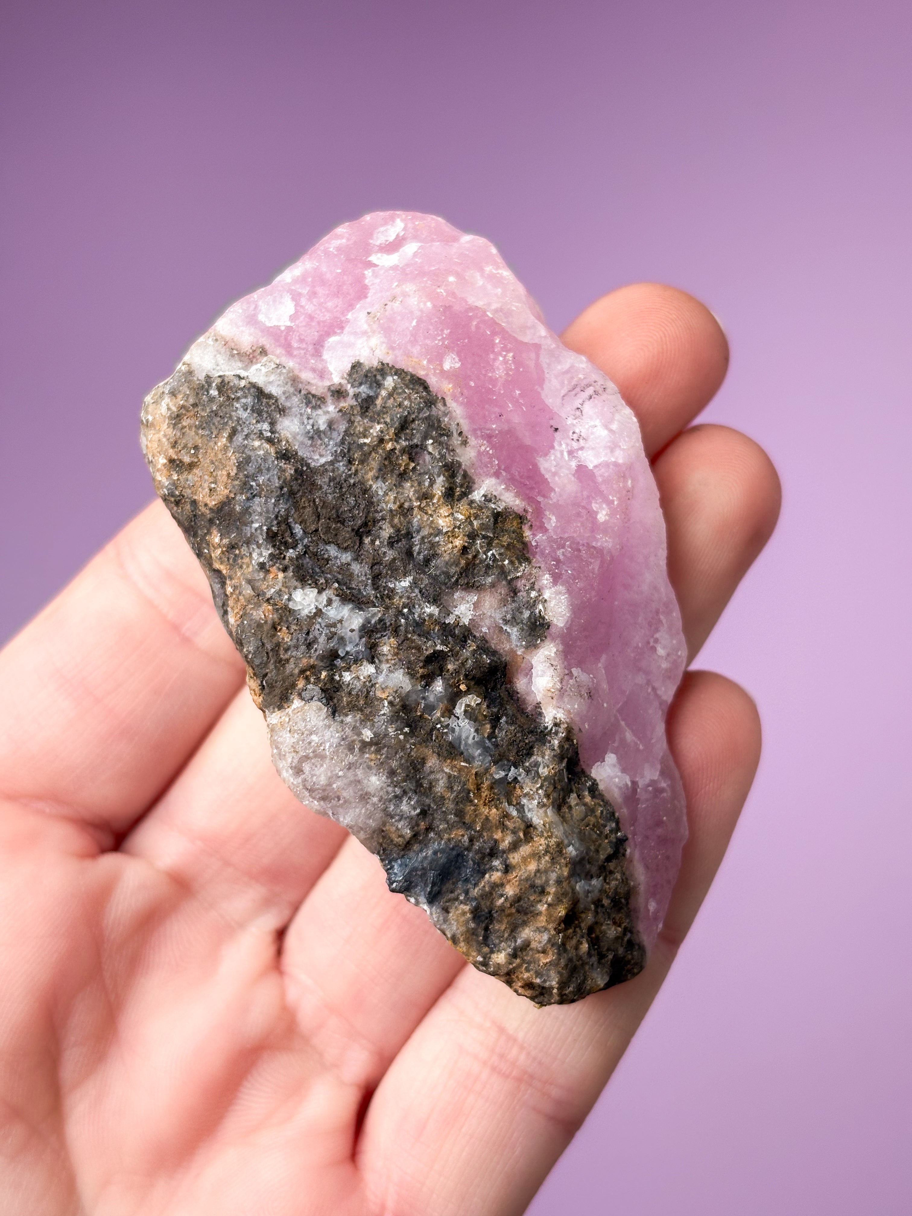 Pink Aragonit Rå (Nr. 8)