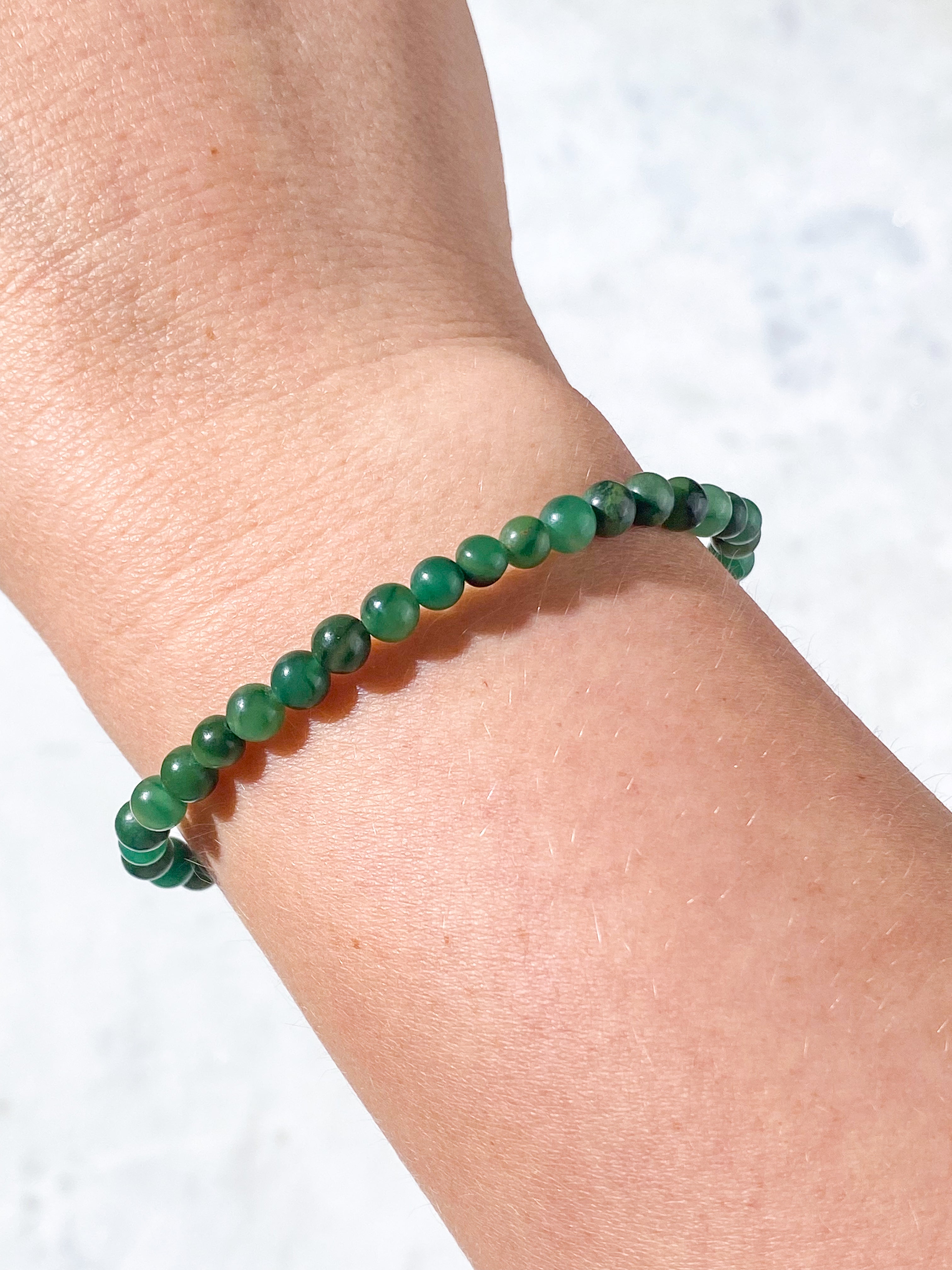Afrikansk Jade Armbånd 4 mm