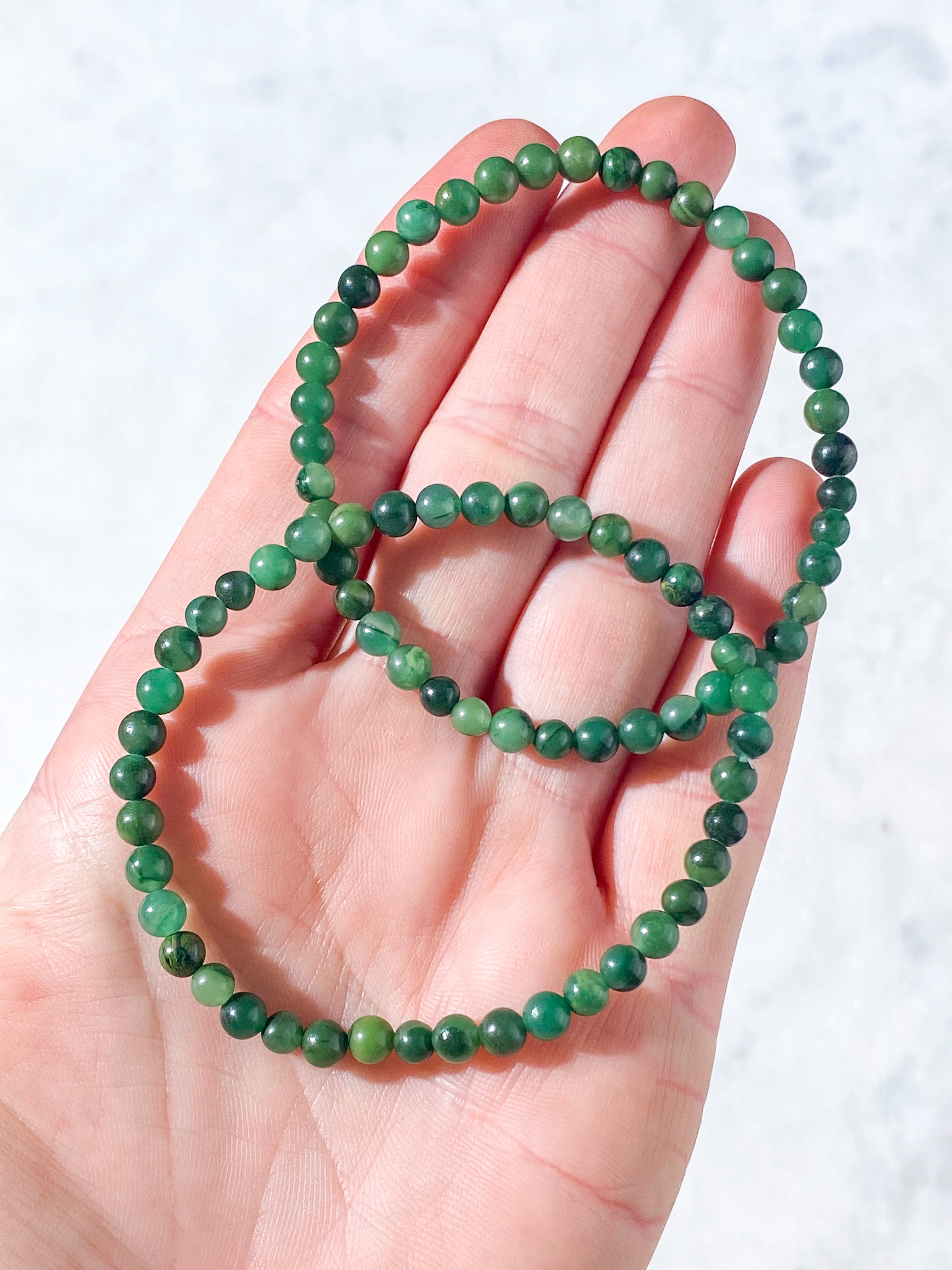 Afrikansk Jade Armbånd 4 mm