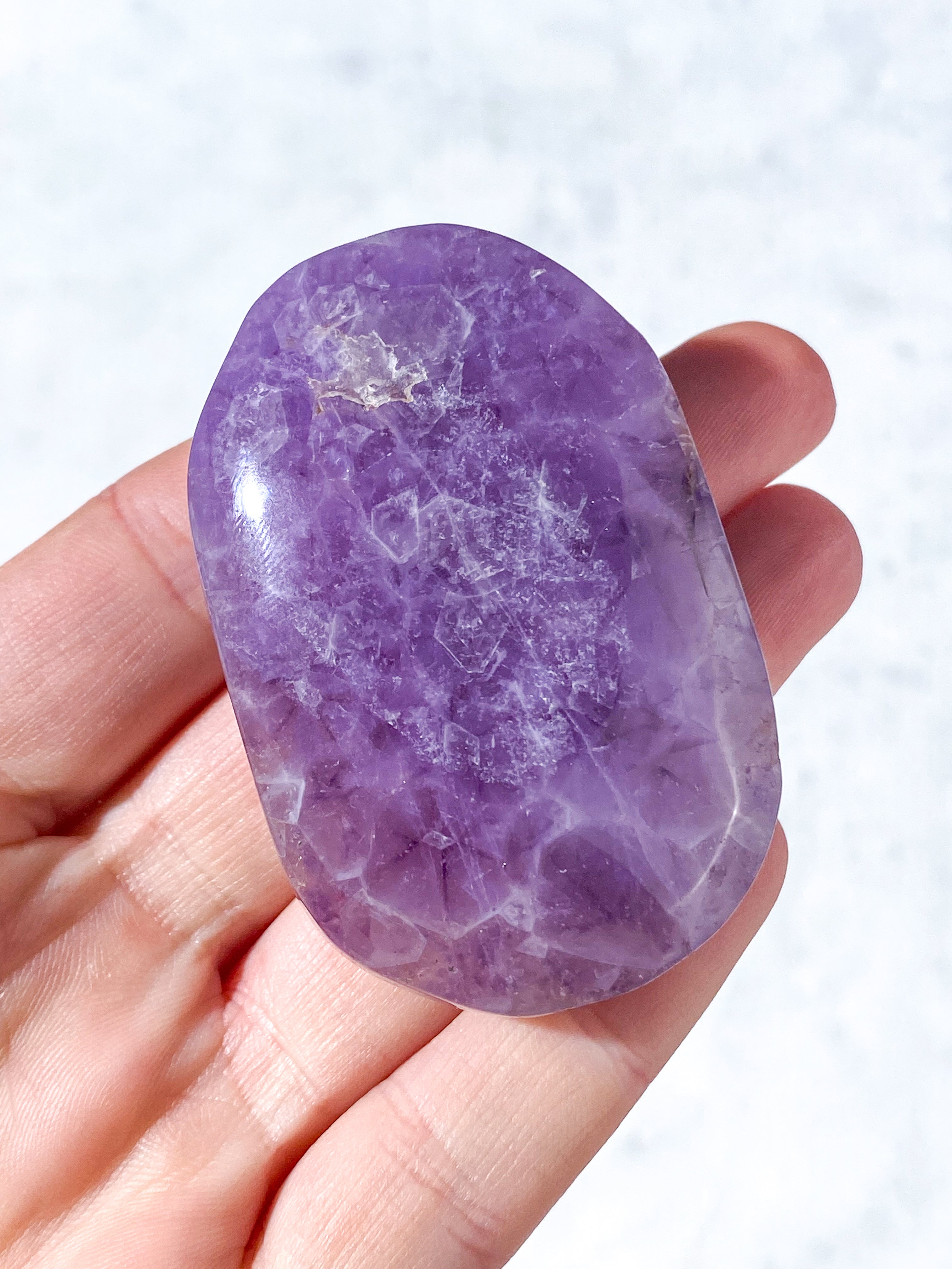 Mexico Agat & Ametyst Palmstone (Nr. 1)