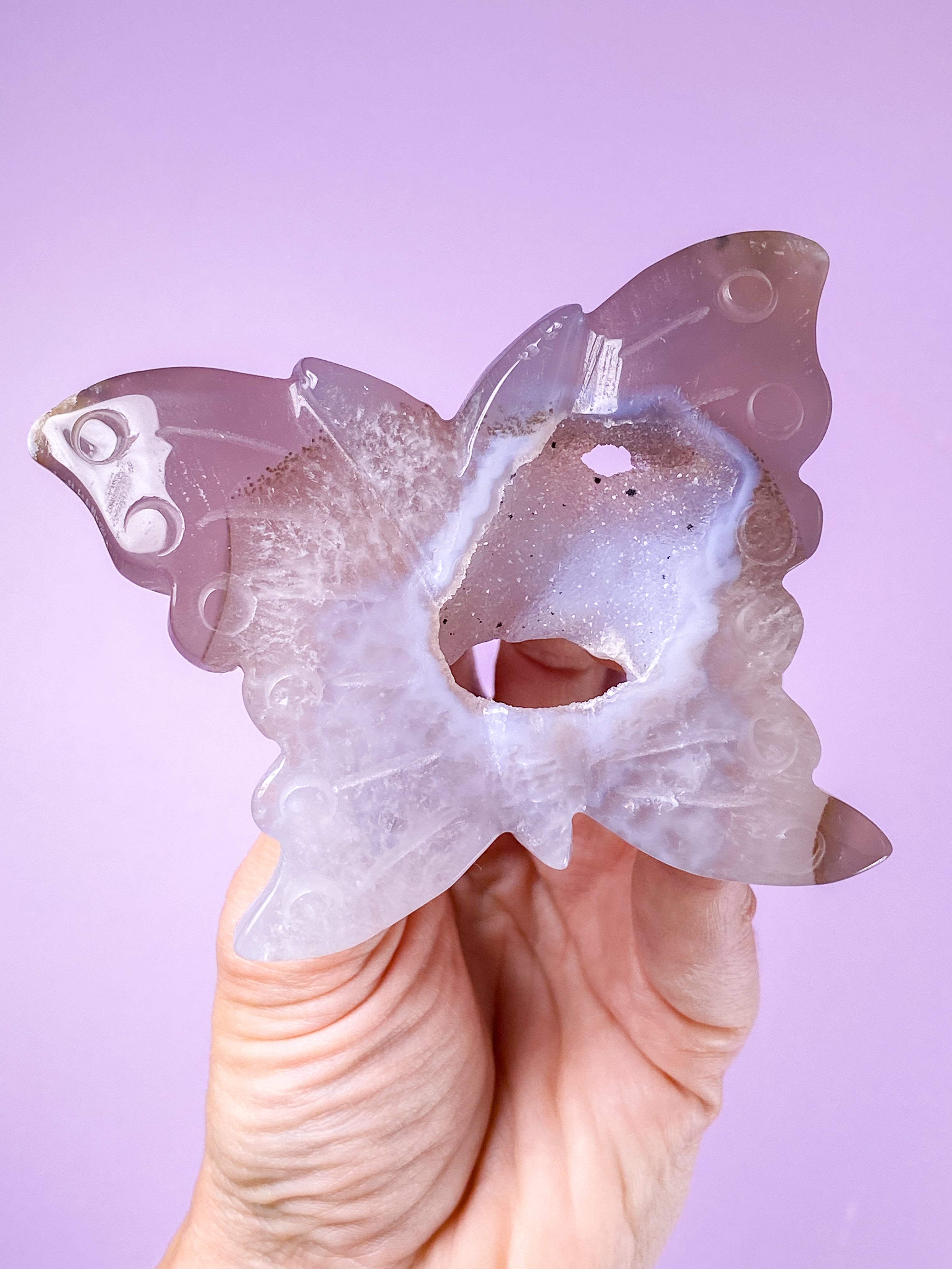 Druzy Agat Sommerfugl (Nr. 8)