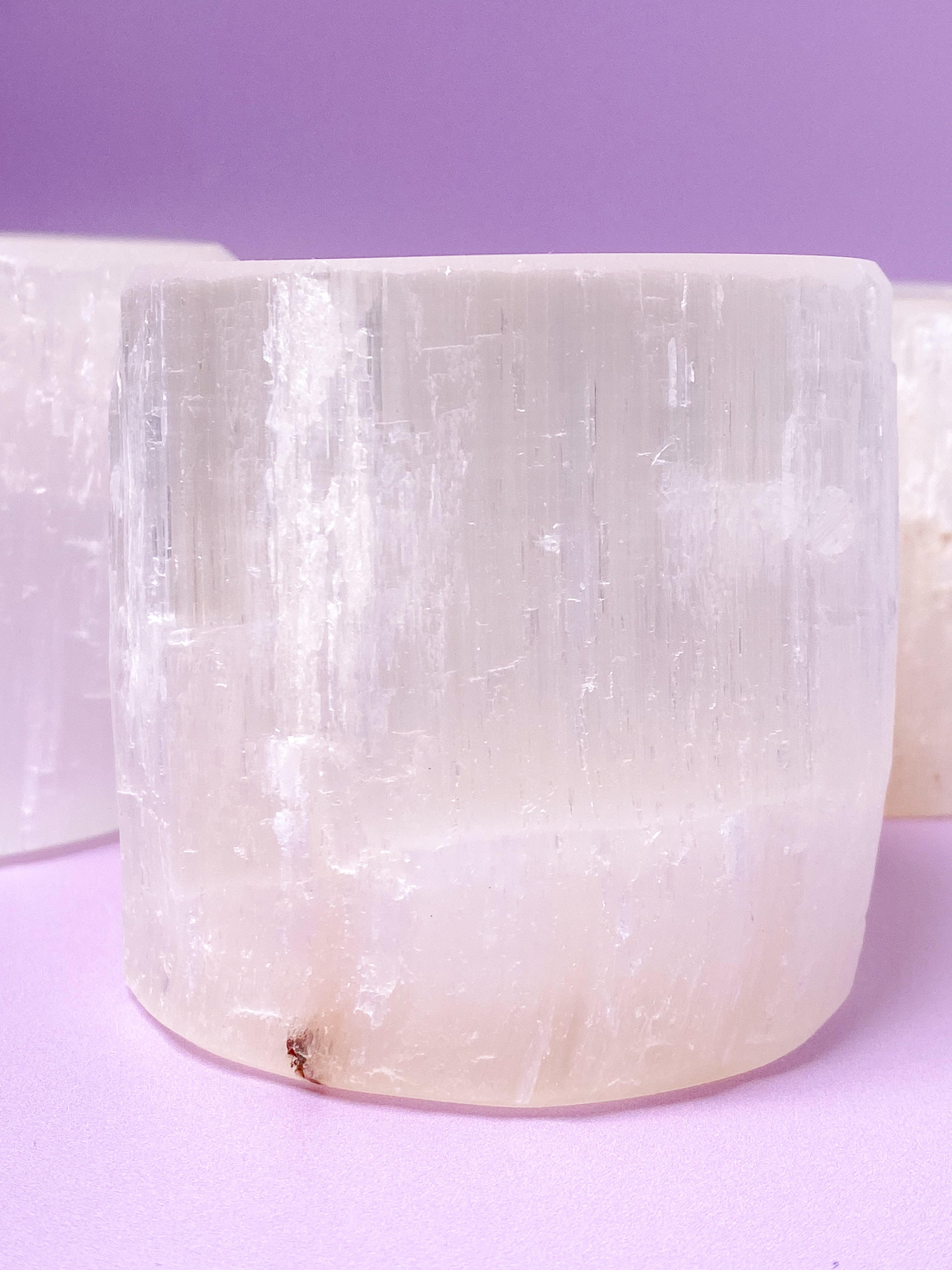 OUTLET - Selenite Polished Tealight Holder