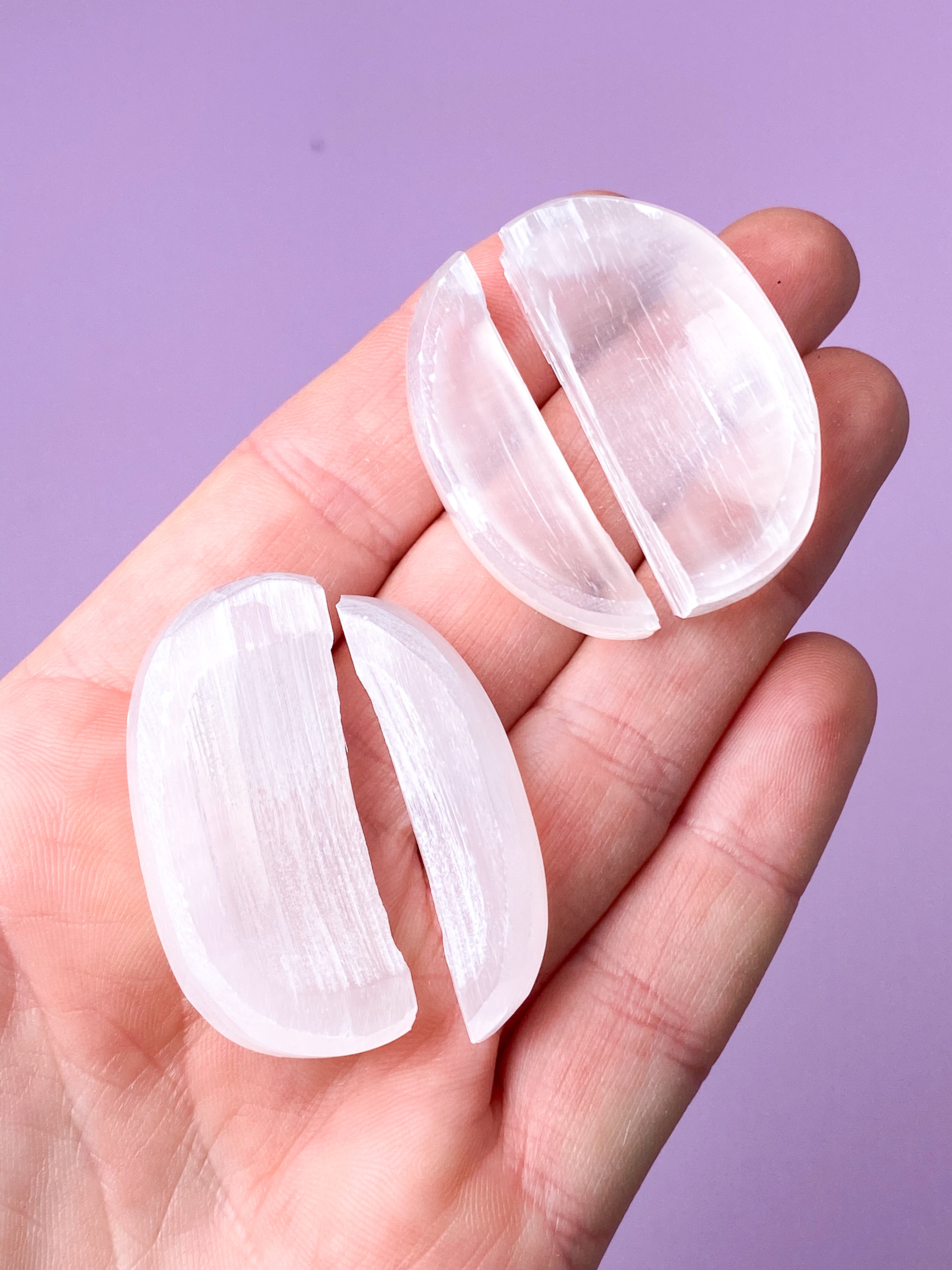 OUTLET - Selenit Knækket Worrystone