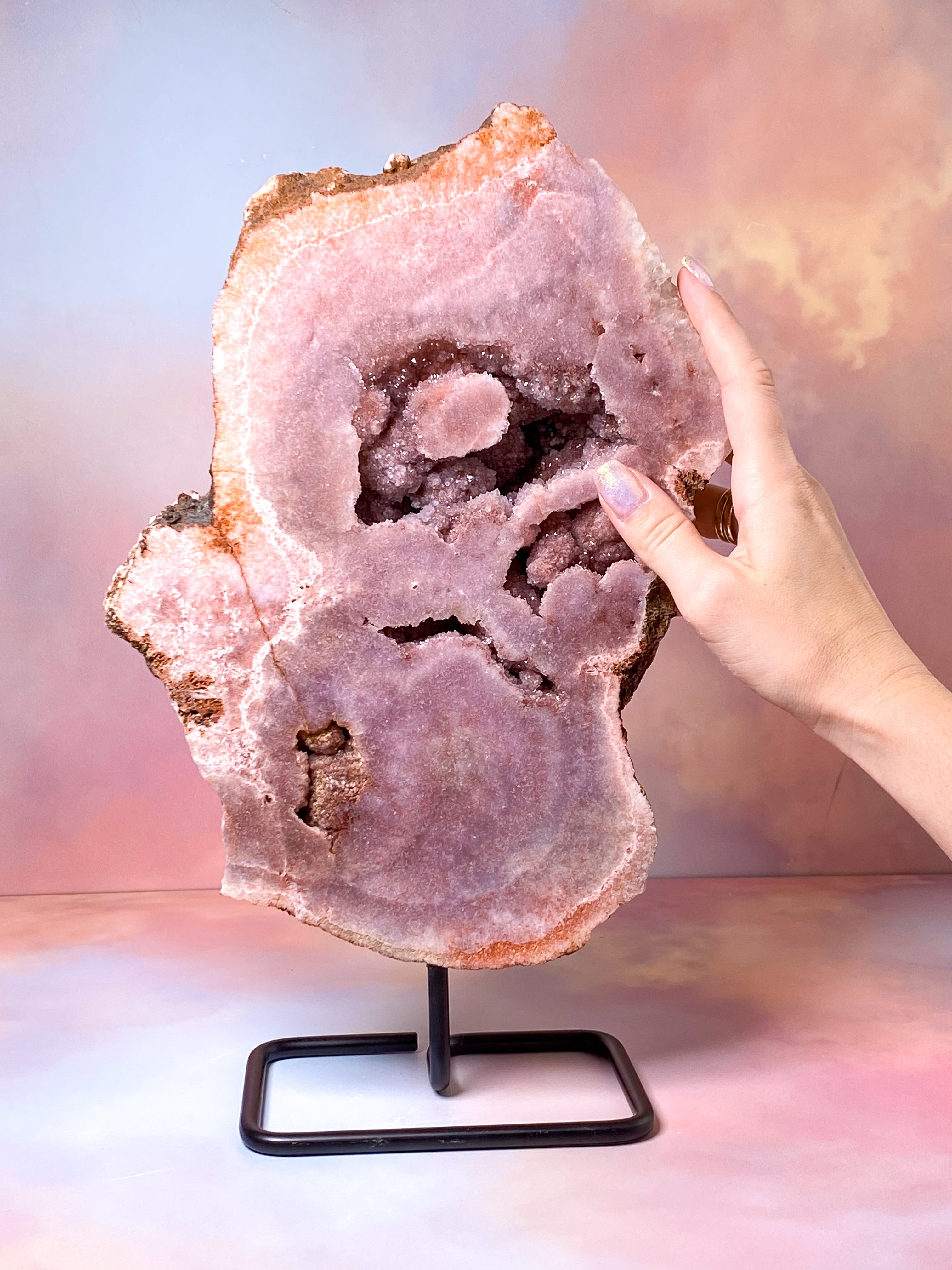 Kæmpe Pink Ametyst På Fod (Nr. 1)