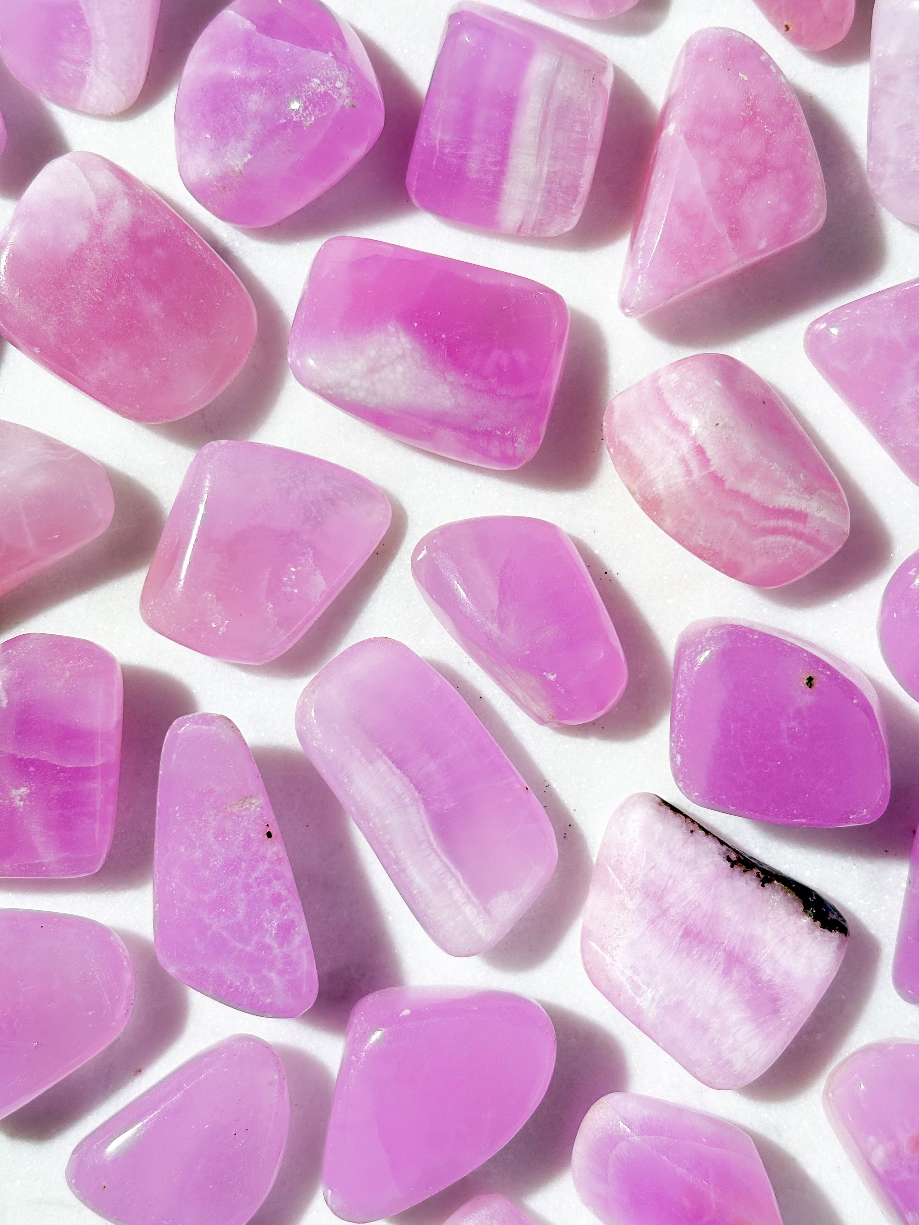 Pink Aragonit Lommesten