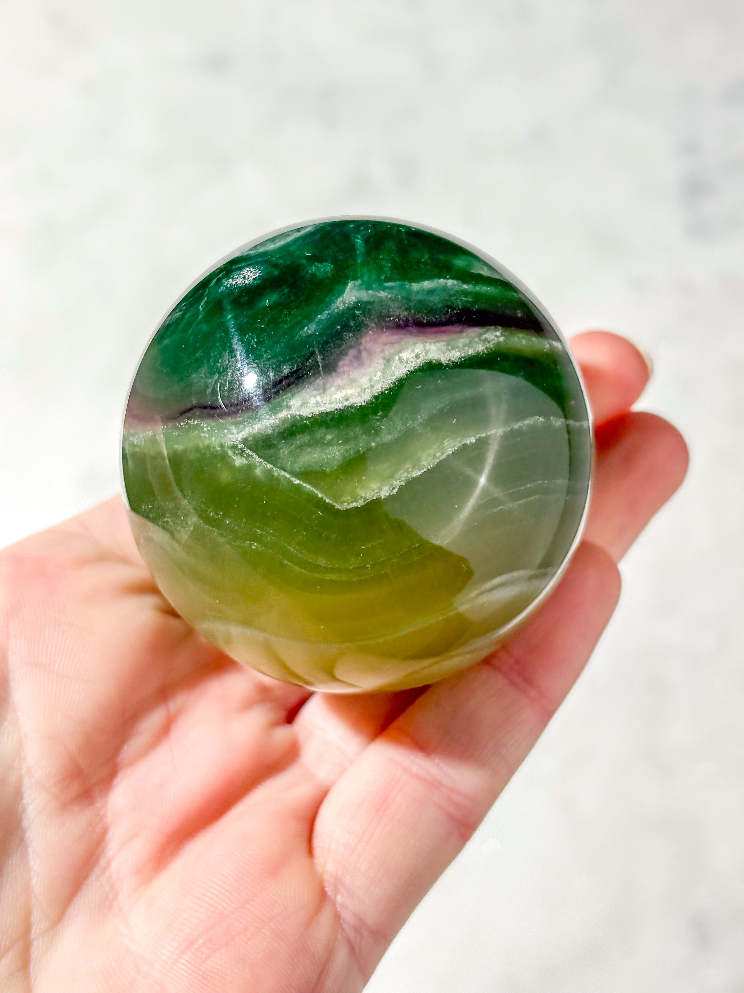 Mango Fluorit Kugle (Nr. 19)