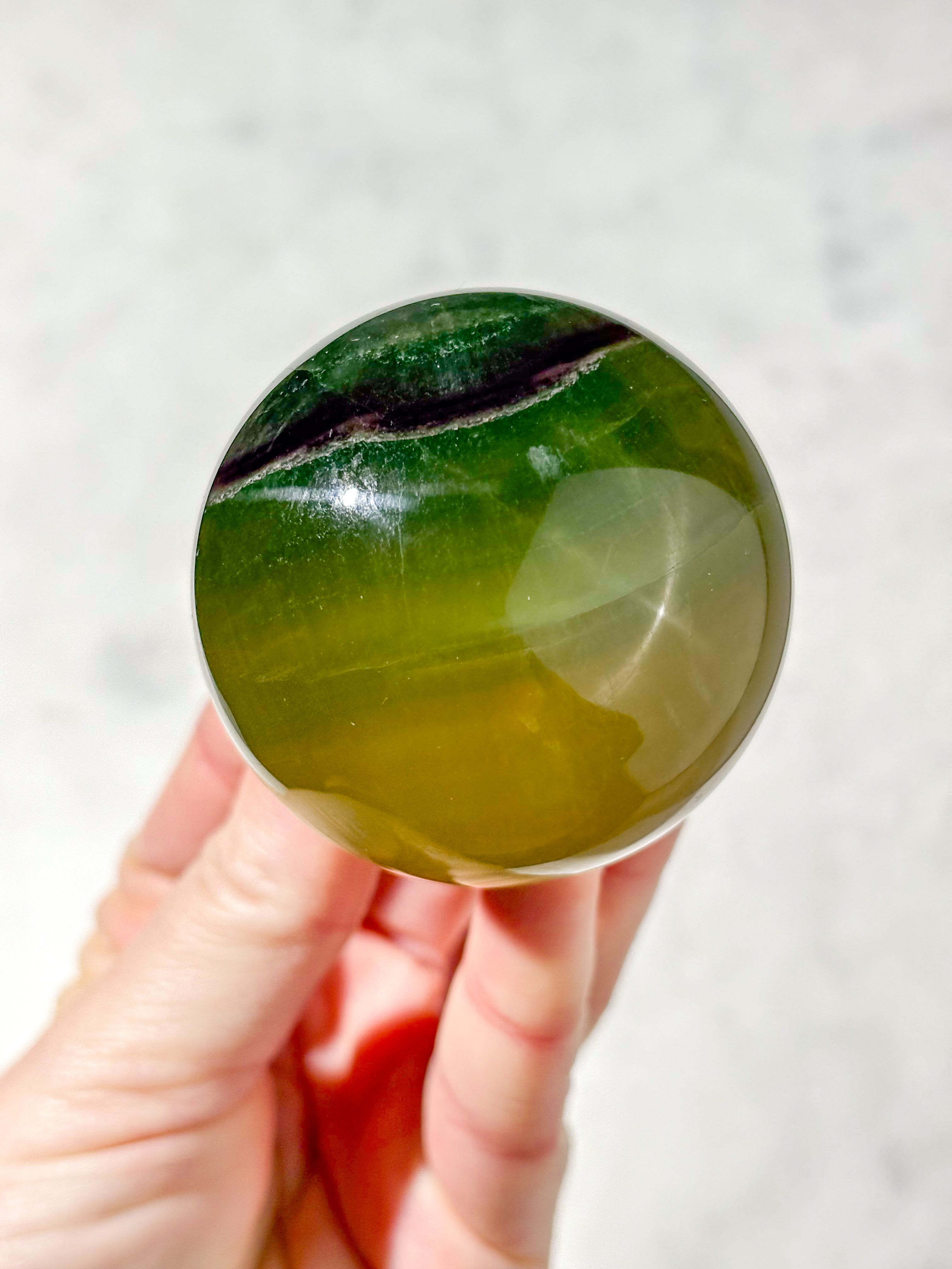 Mango Fluorit Kugle (Nr. 17)