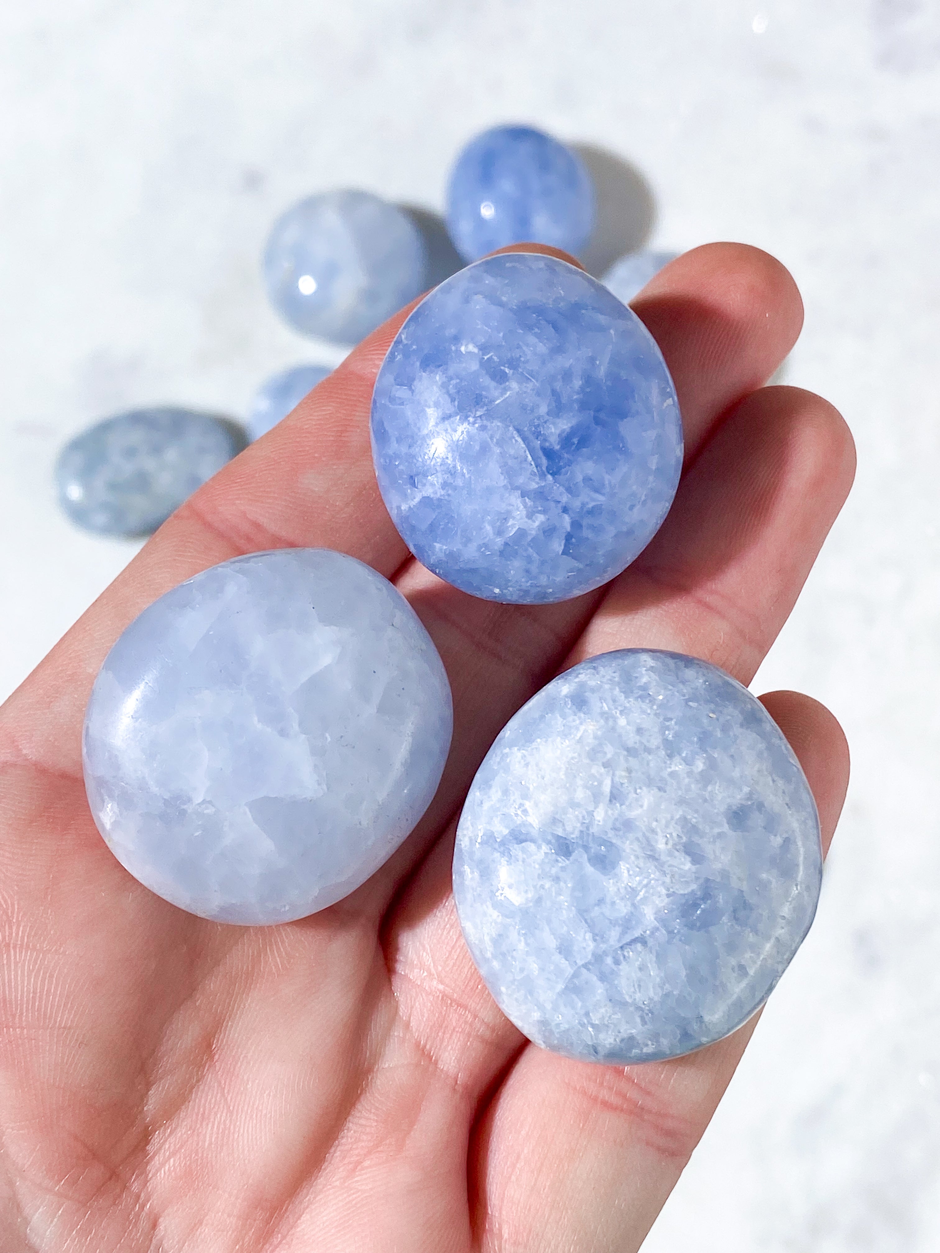 Blue Calcite Pocket Stone