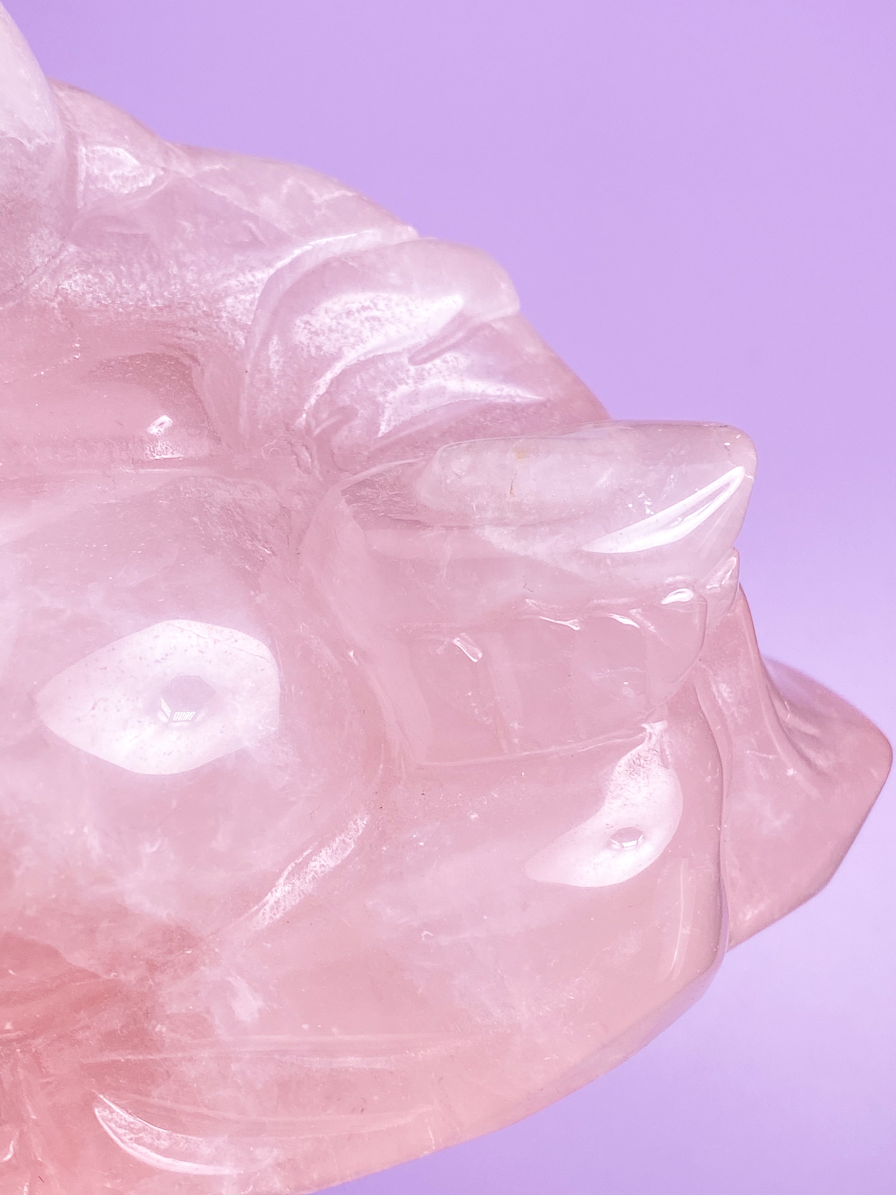 Kæmpe Rosakvarts Buddha (Nr. 1)