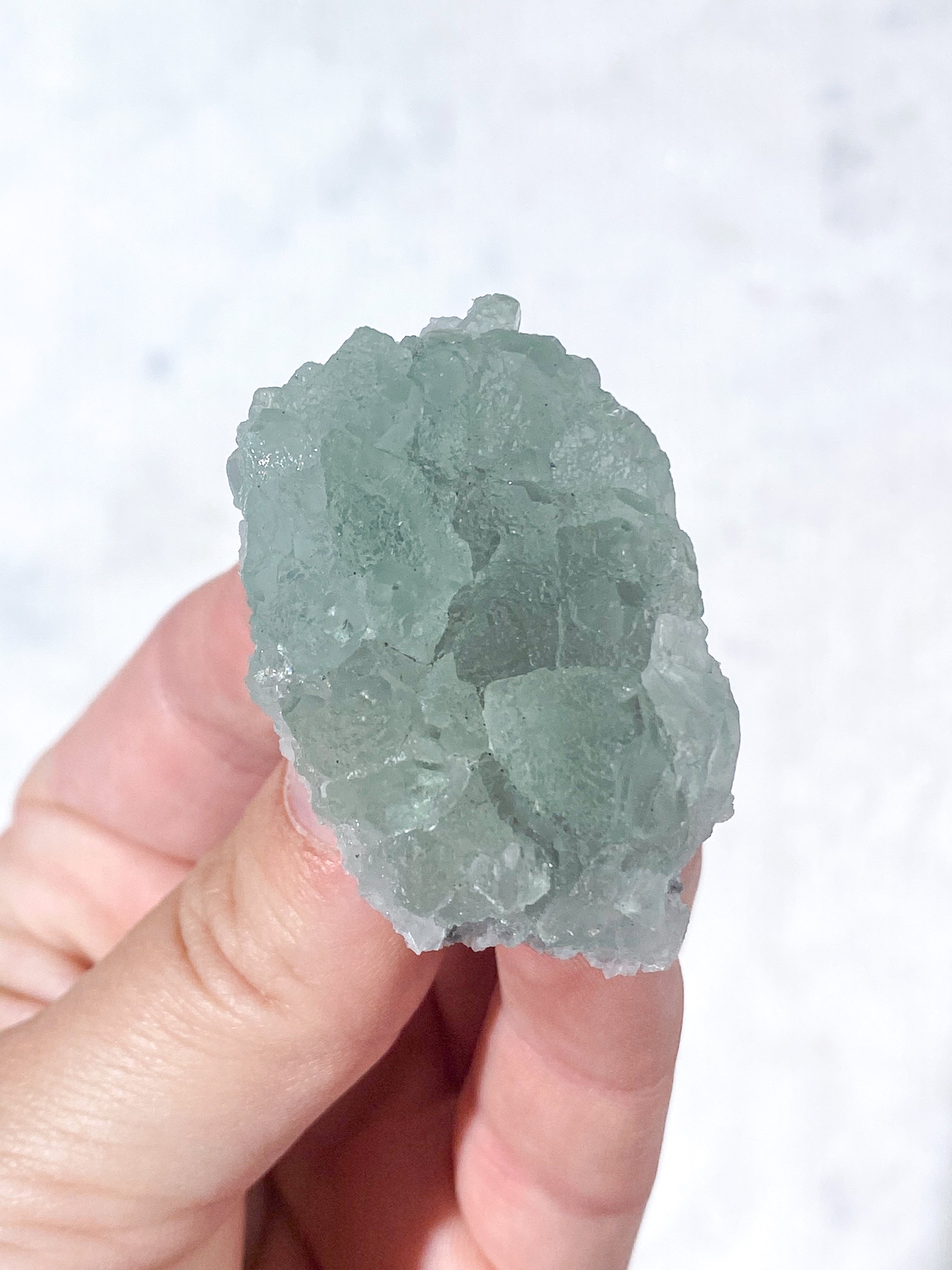 Blågrøn Fluorit Klynge (Nr. 31) Eksklusiv Kvalitet