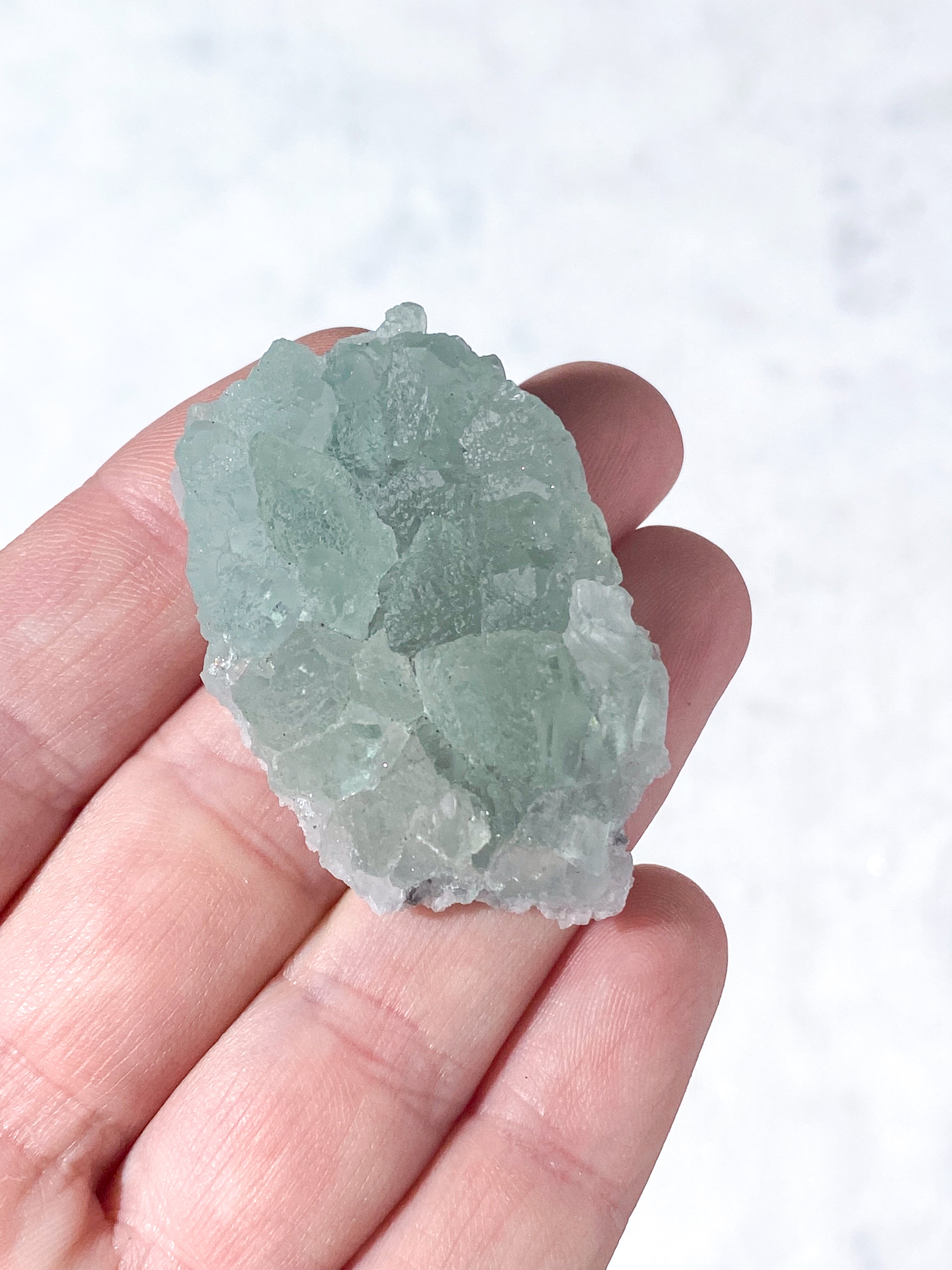 Blågrøn Fluorit Klynge (Nr. 31) Eksklusiv Kvalitet