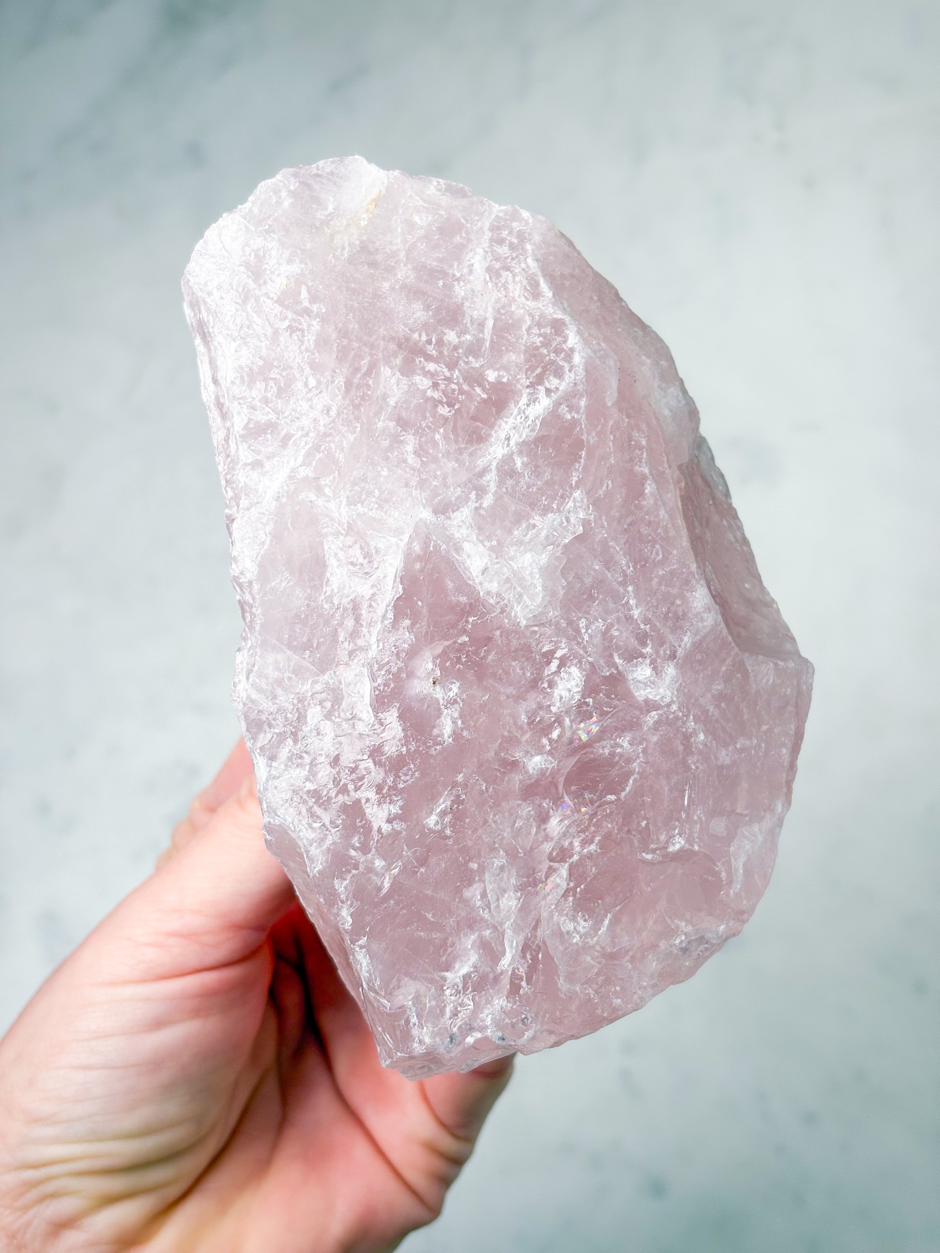 Kæmpe Rosakvarts Rå (Nr. 1)