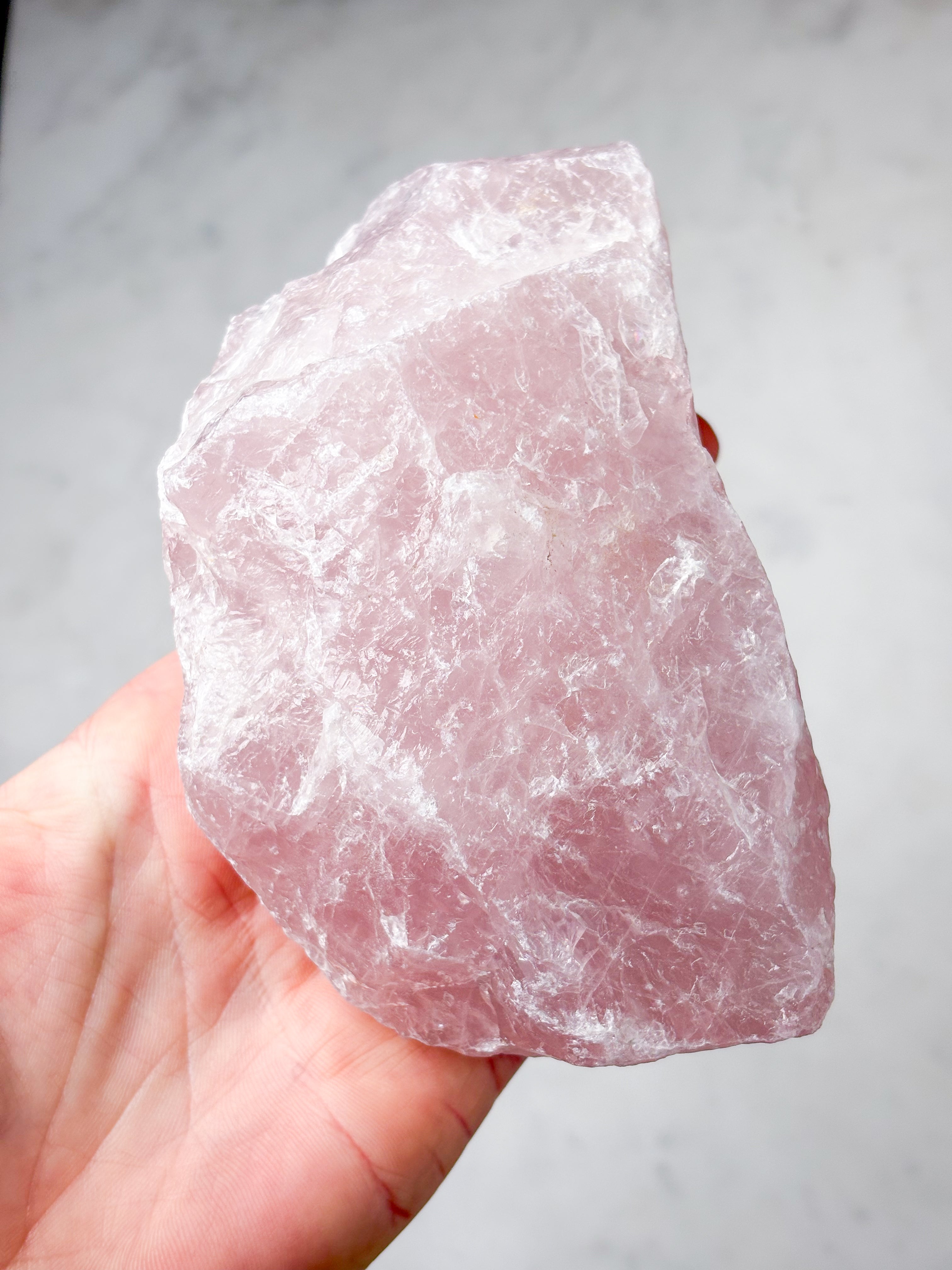 Kæmpe Rosakvarts Rå (Nr. 1)