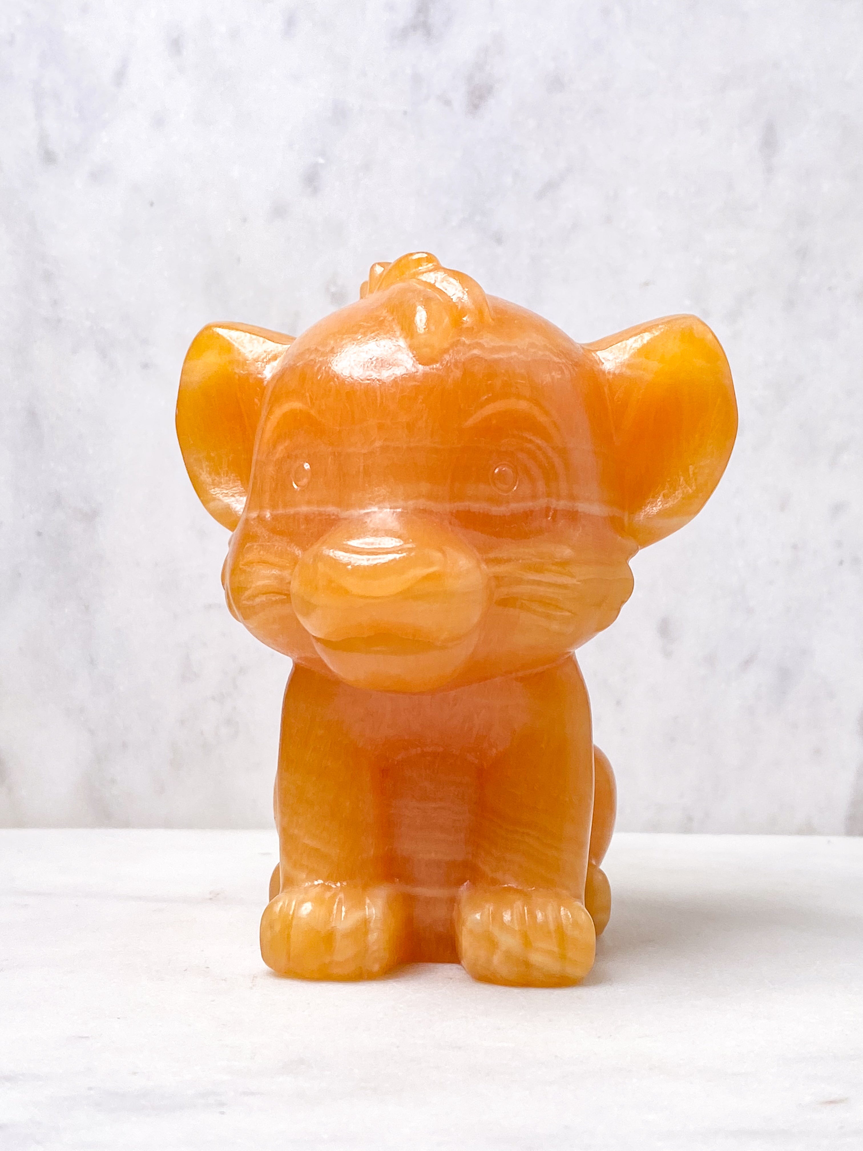 Stor Orange Calcit Simba