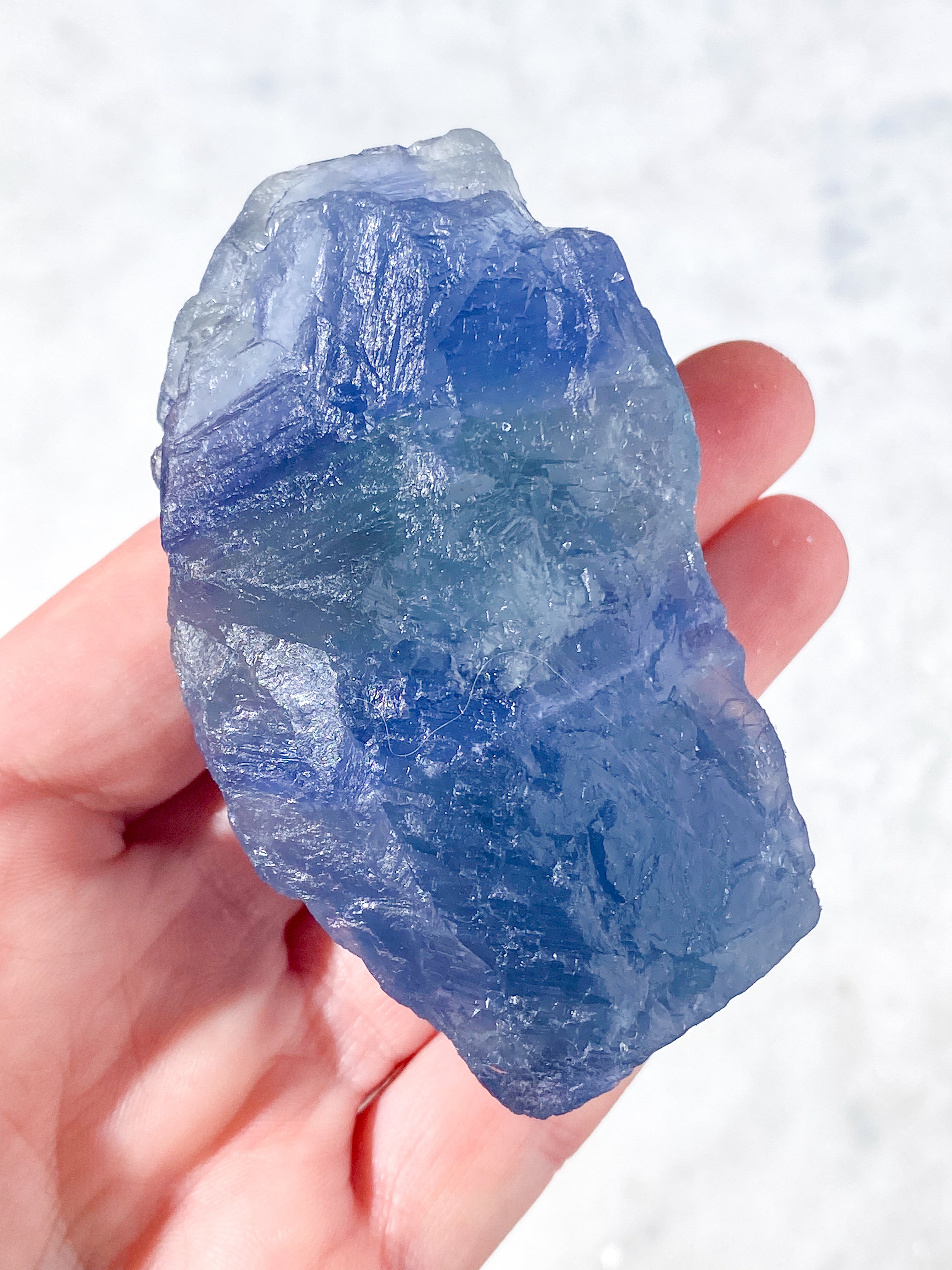 Blå Fluorit Rå (Nr. 3)