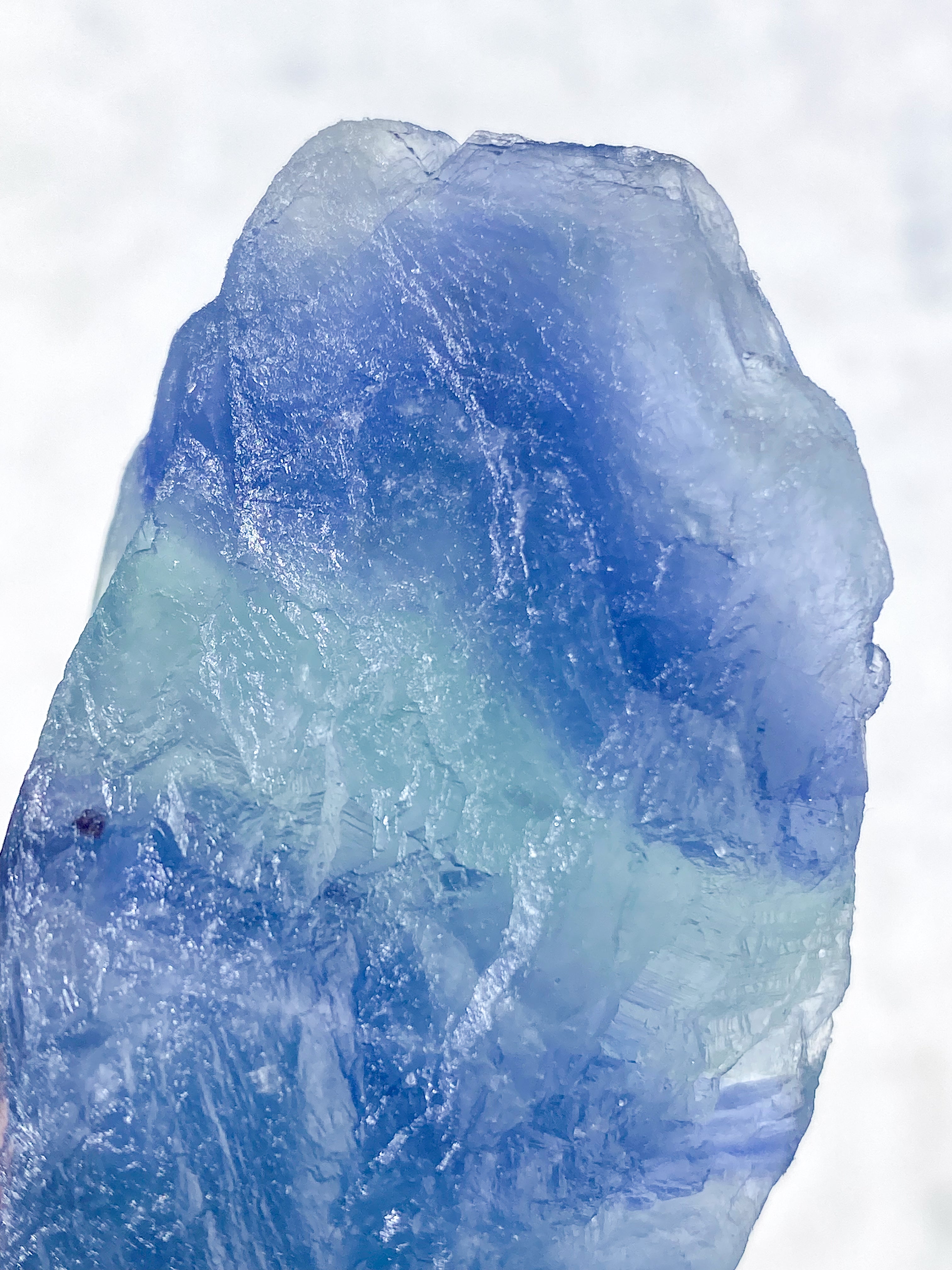 Blå Fluorit Rå (Nr. 3)