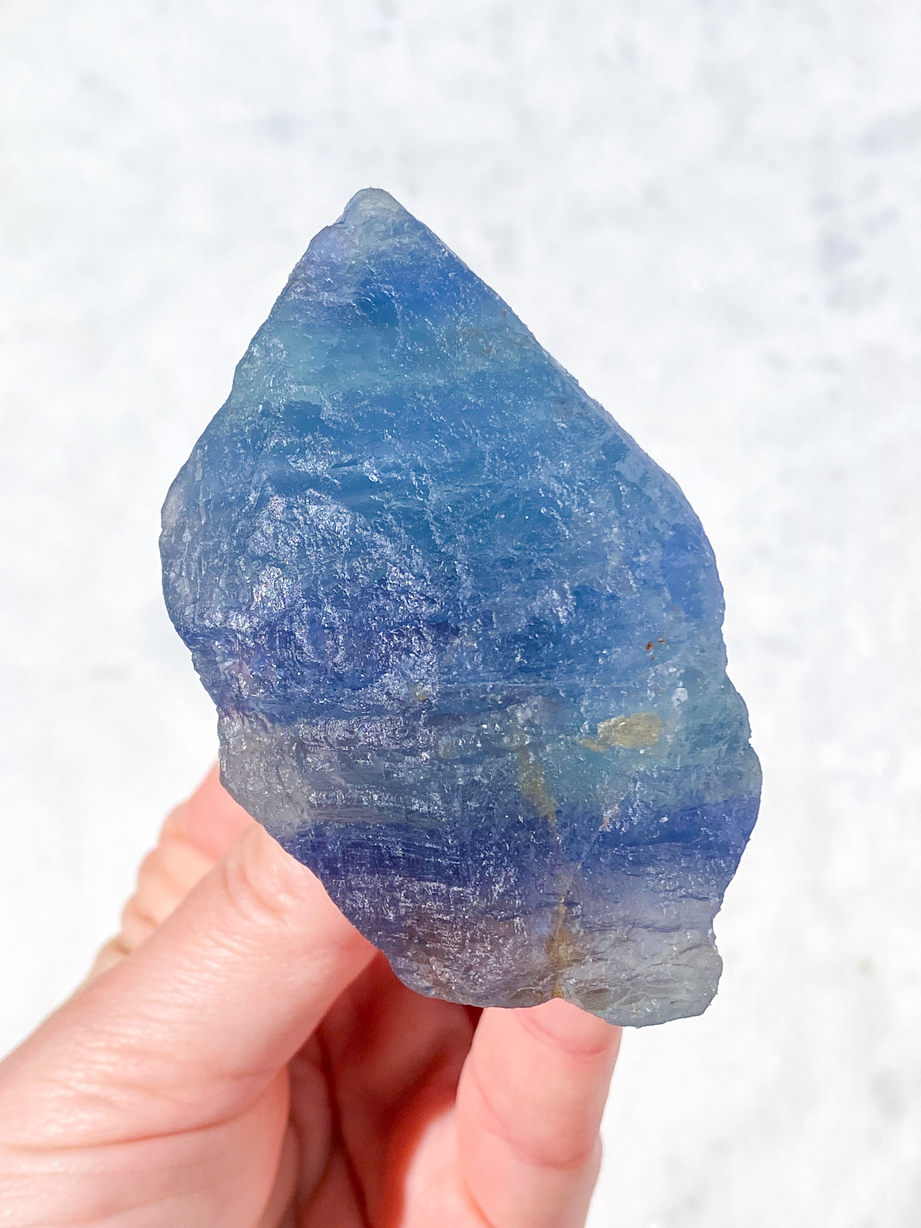 Blå Fluorit Rå (Nr. 5)