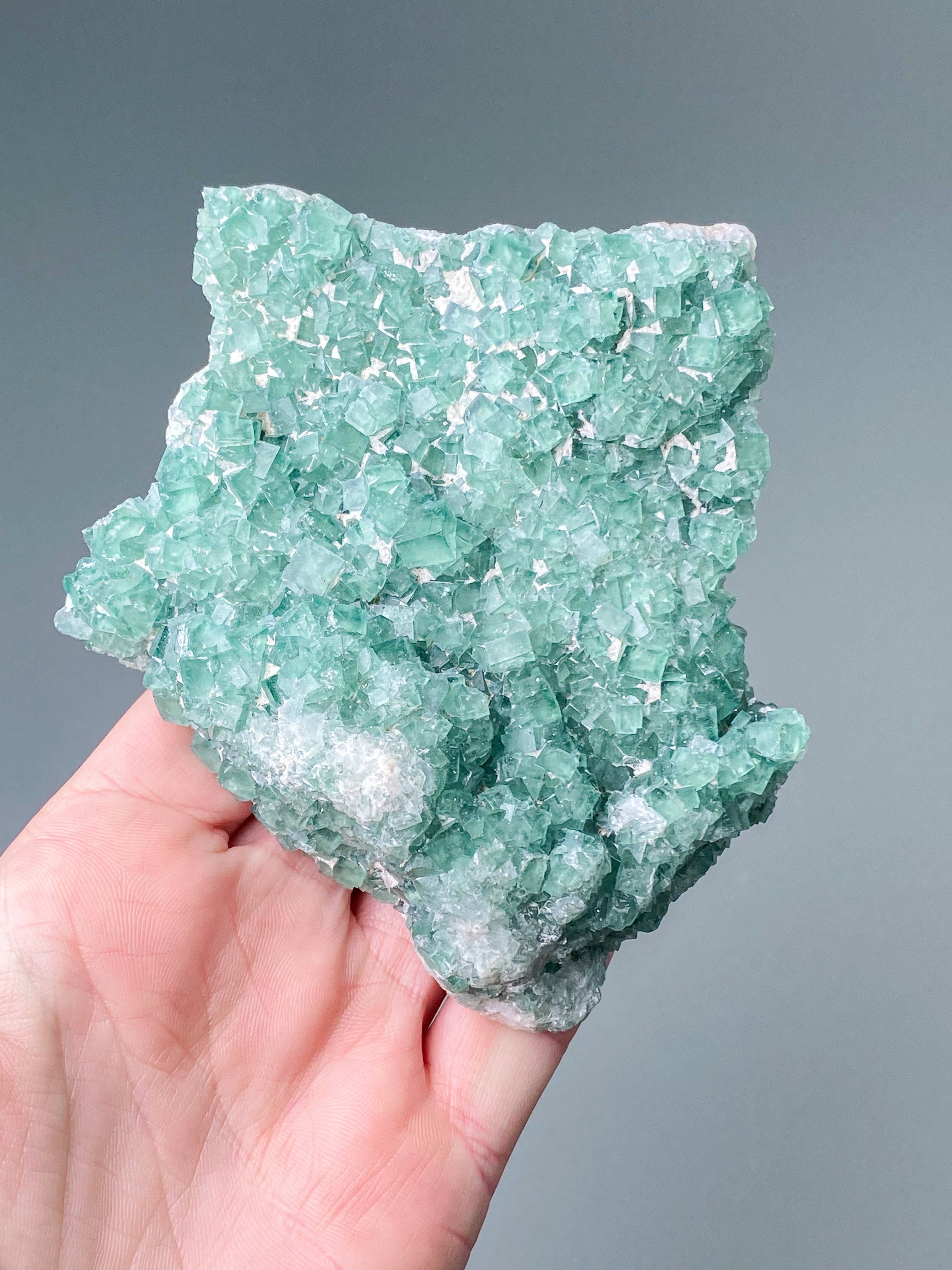 Grøn Fluorit Klynge (Nr. 2)