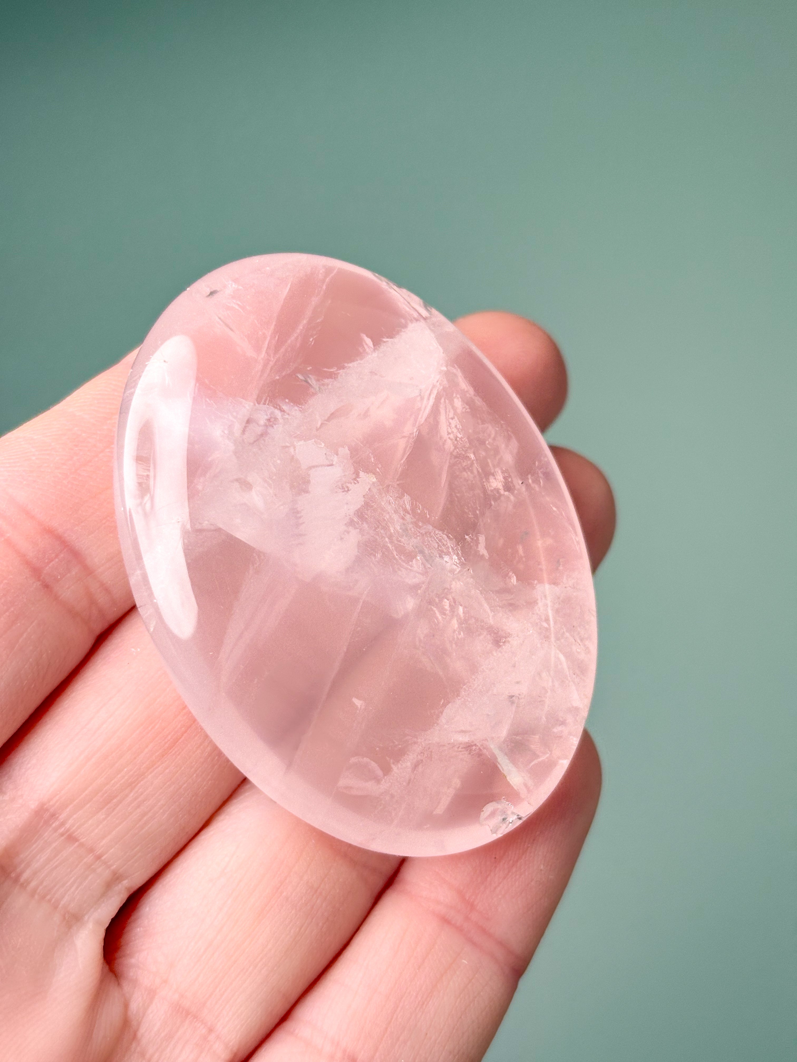 Rosakvarts Palmstone (Nr. 19) Eksklusiv Kvalitet