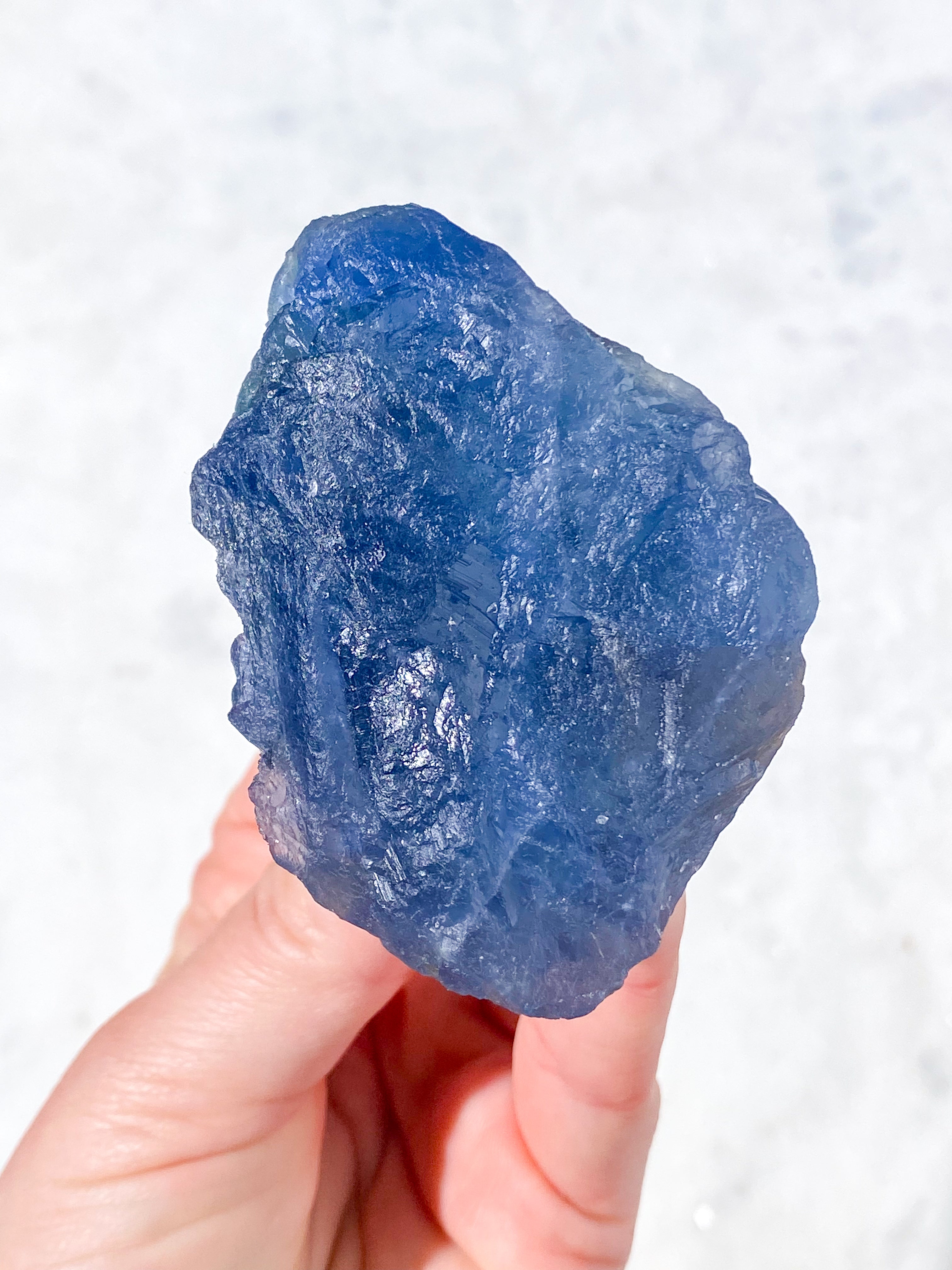 Blå Fluorit Rå (Nr. 9)