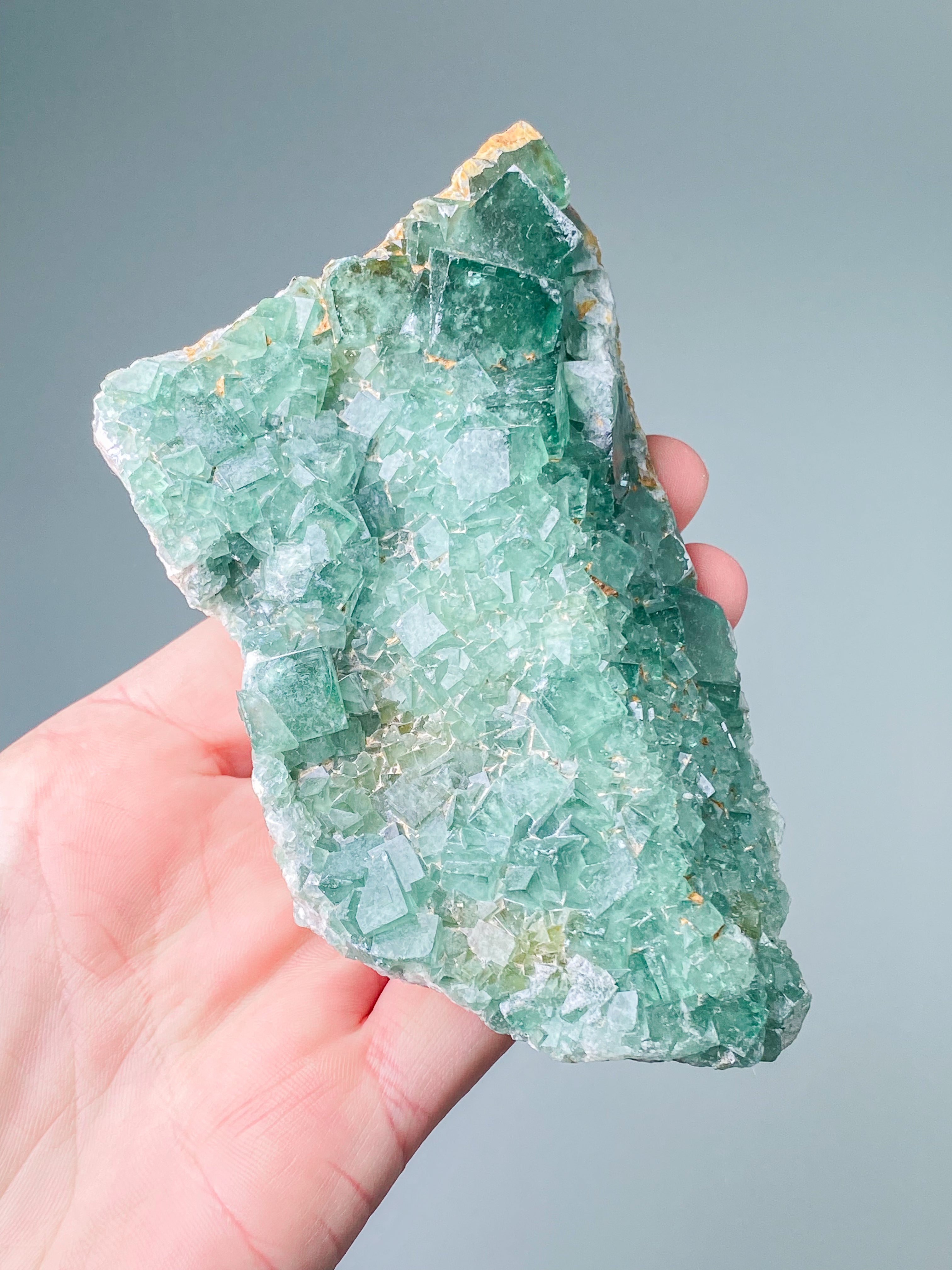 Grøn Fluorit Klynge (Nr. 3)