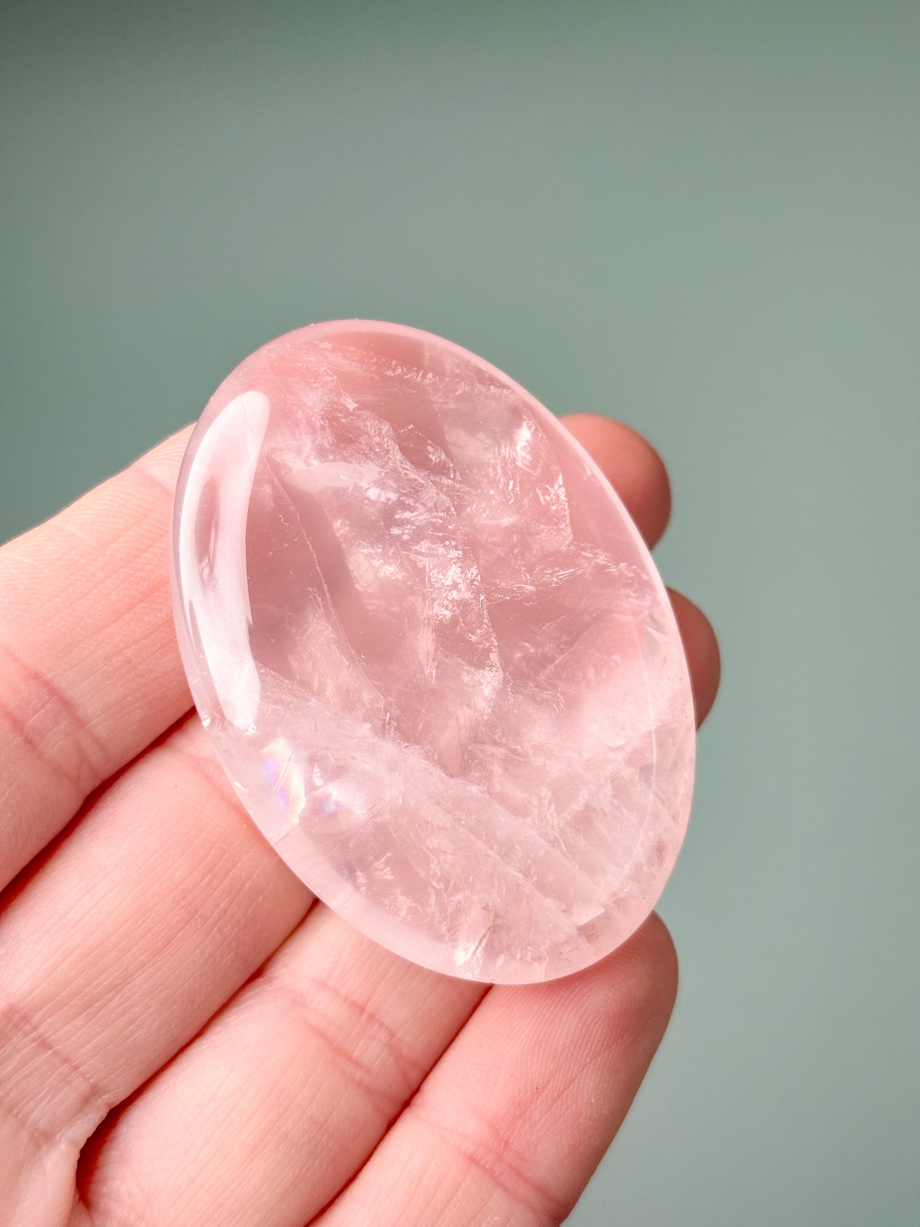 Rosakvarts Palmstone (Nr. 23) Eksklusiv Kvalitet