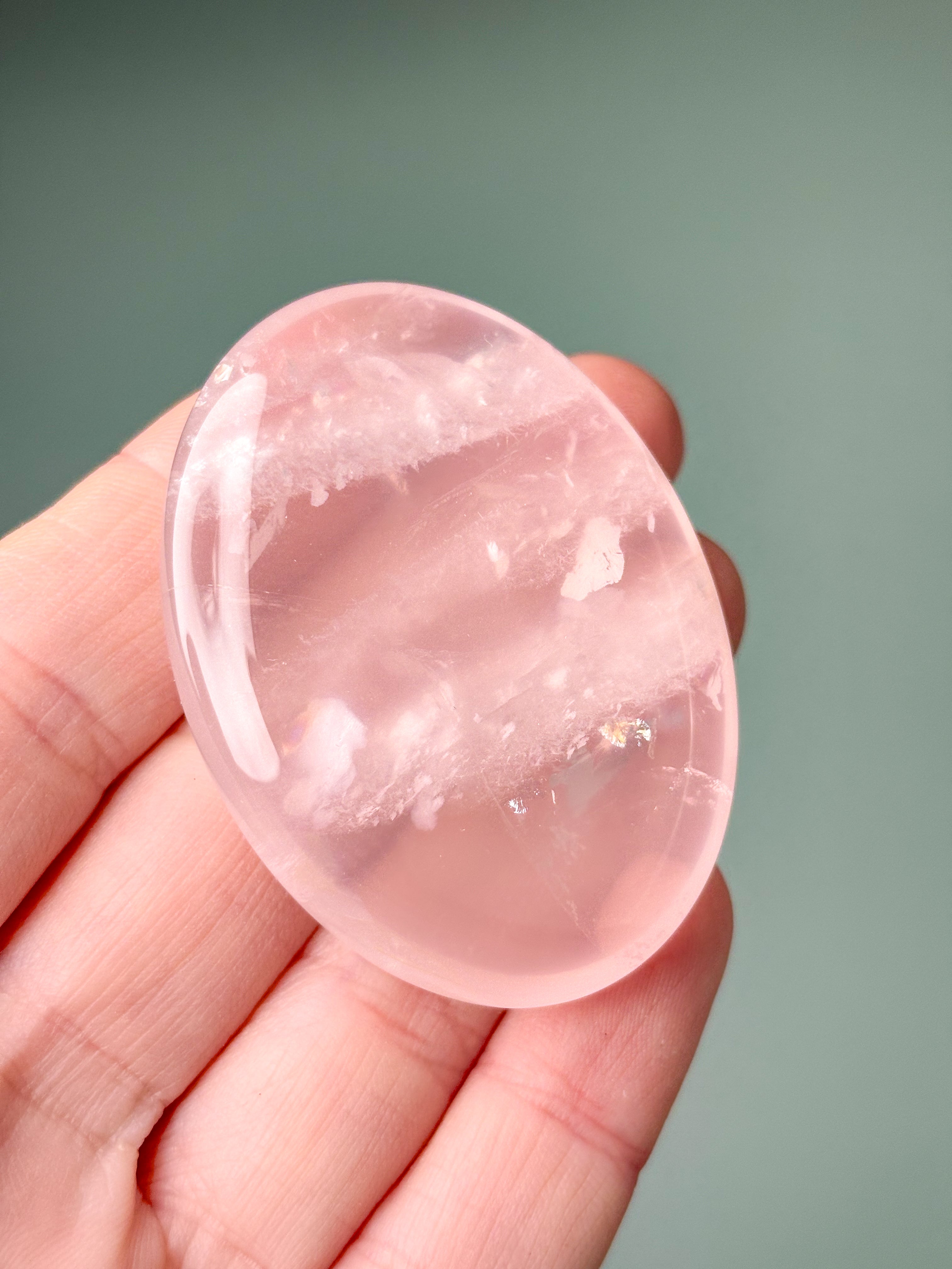 Rosakvarts Palmstone (Nr. 25) Eksklusiv Kvalitet