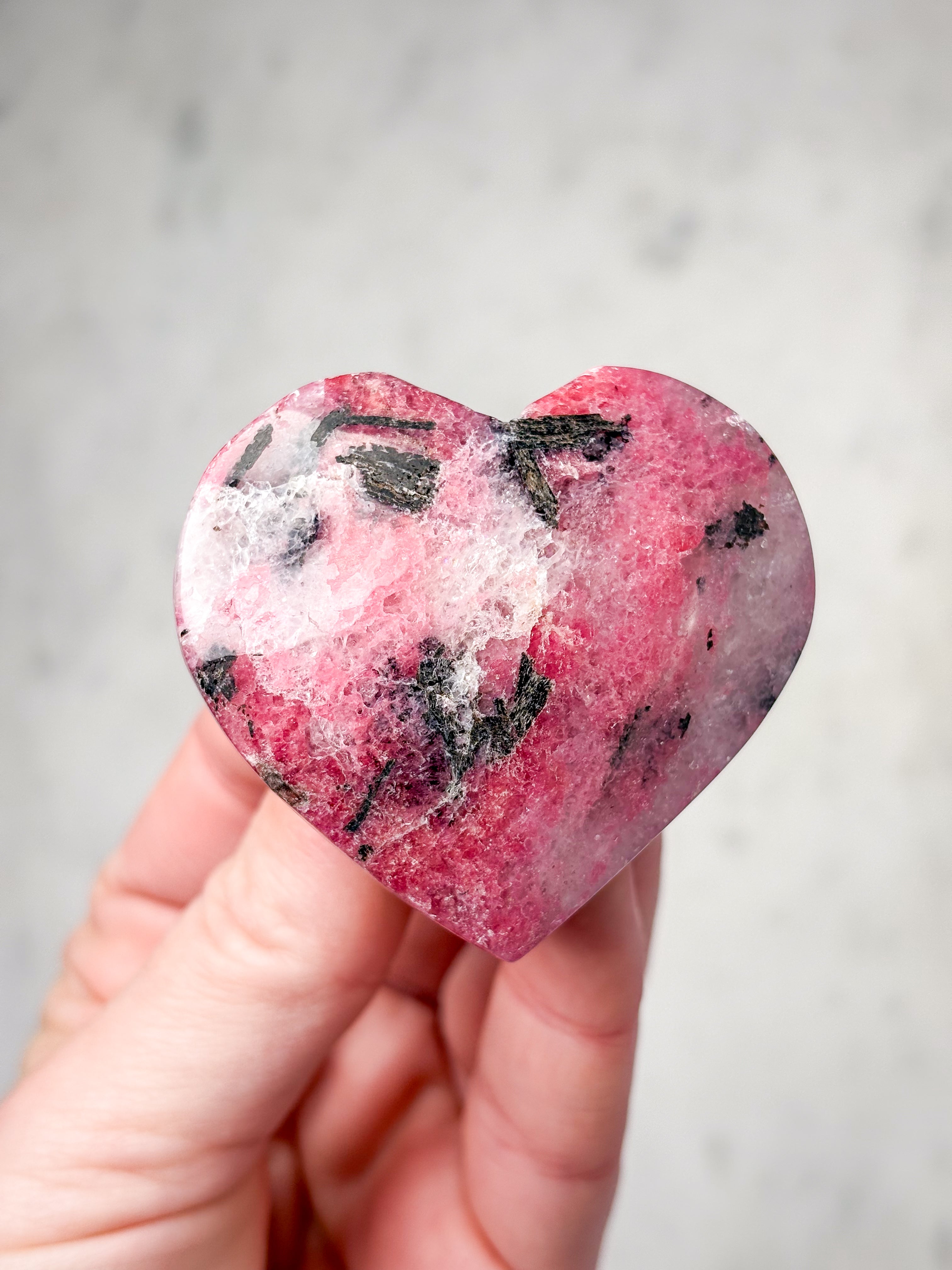 Rhodonit Kvarts Hjerte (Nr. 1)