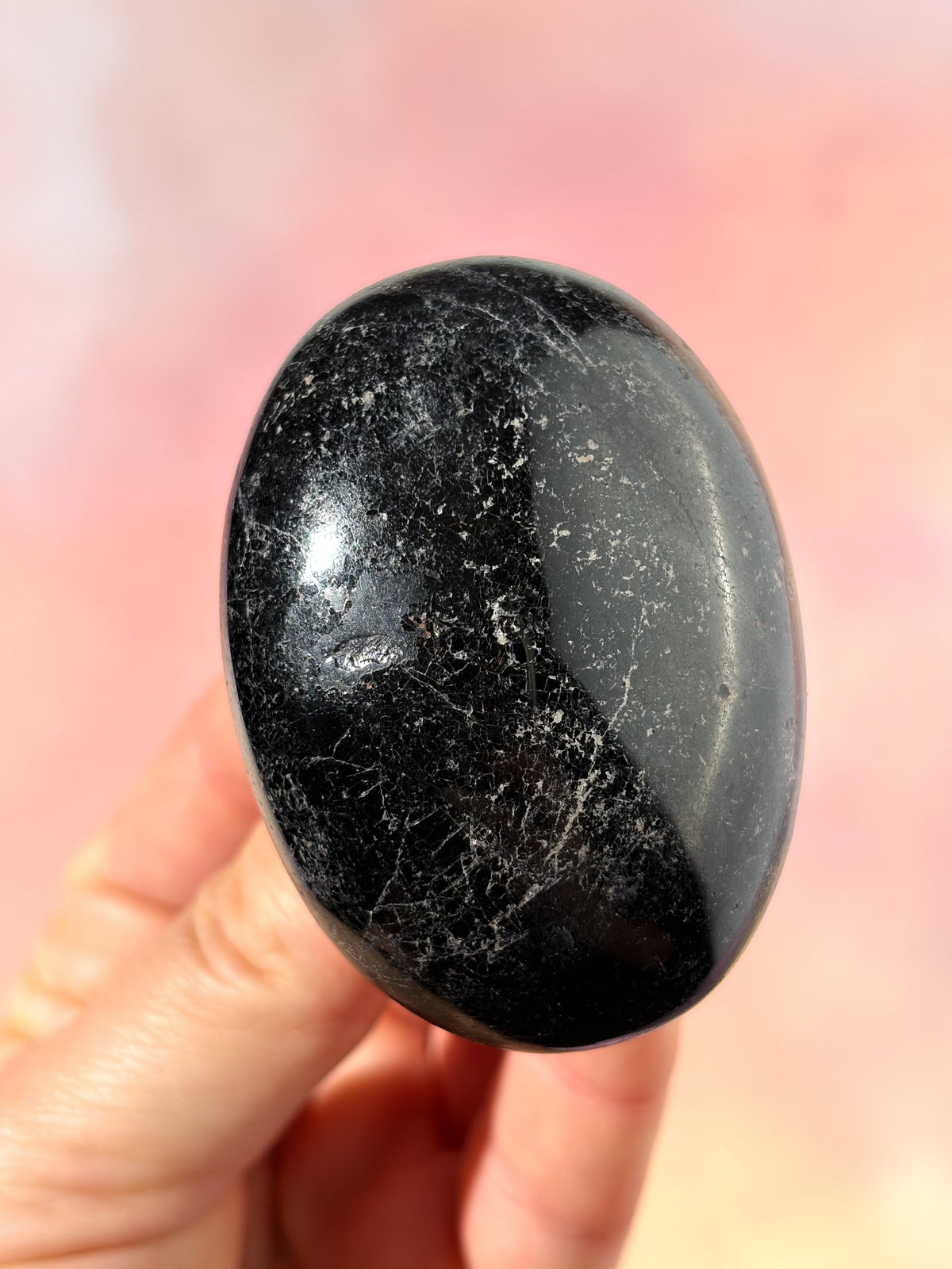Sort Turmalin Palmstone (Nr. 4)