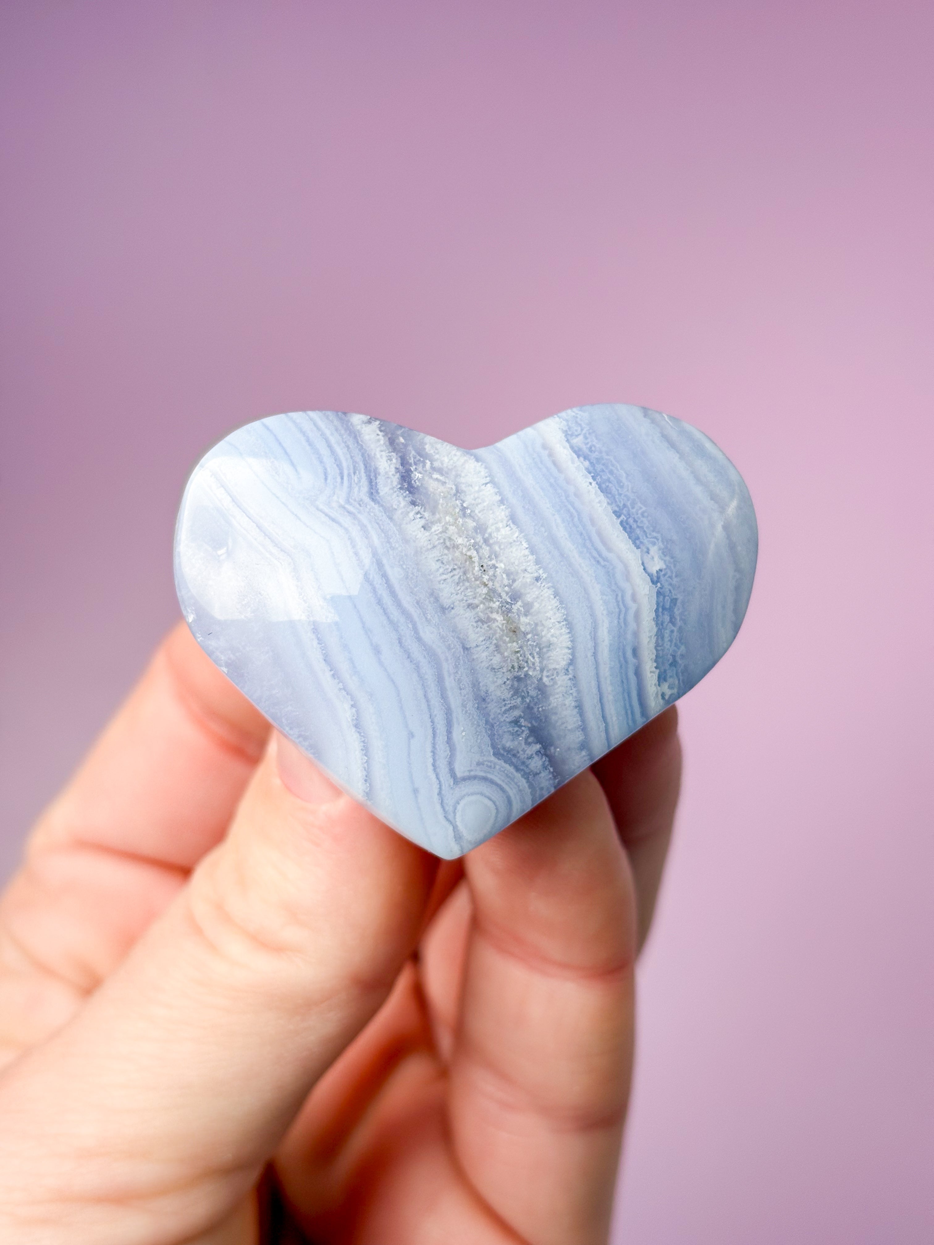 Blonde Agat Hjerte (Nr. 3)