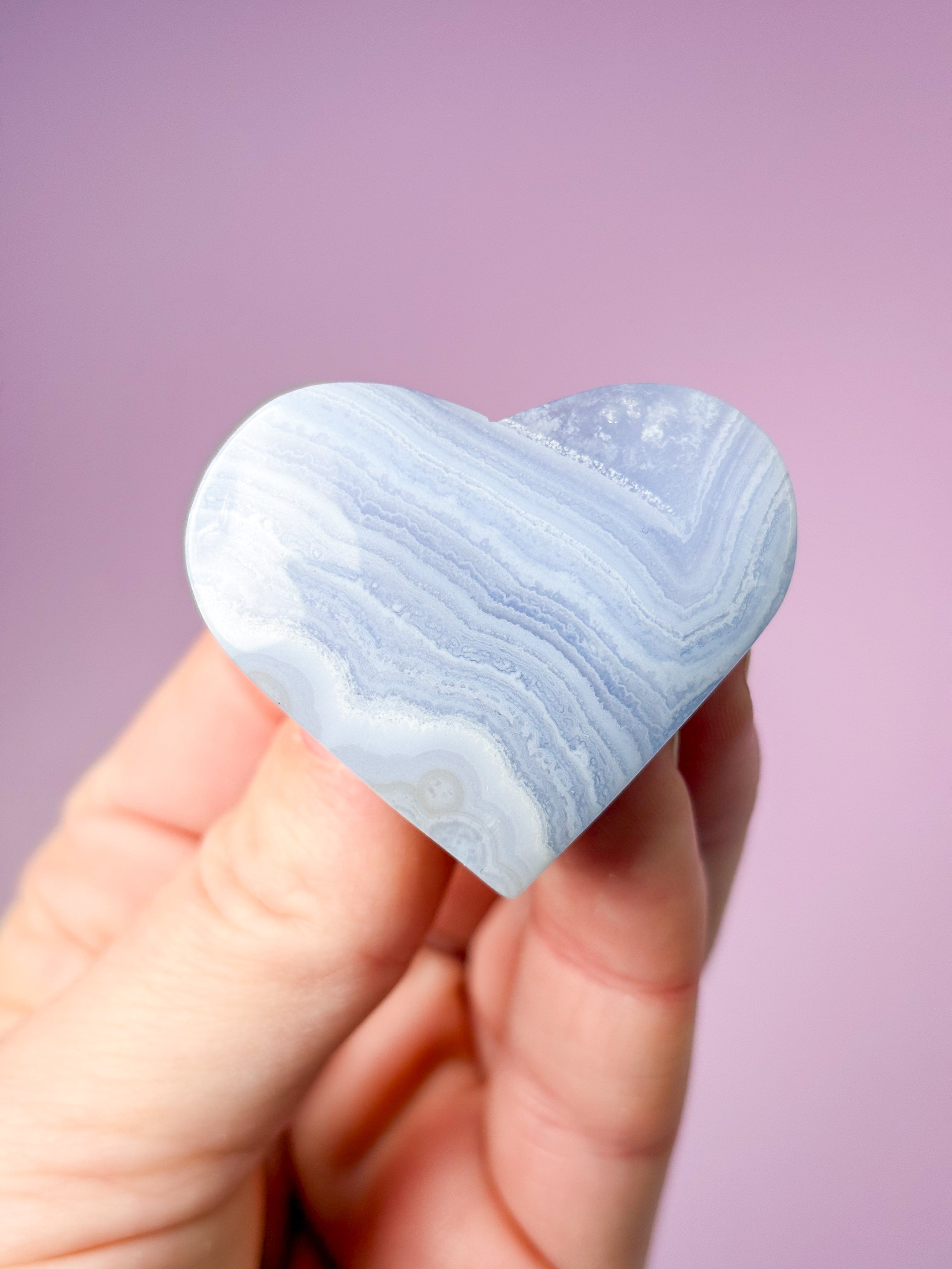 Blonde Agat Hjerte (Nr. 5)