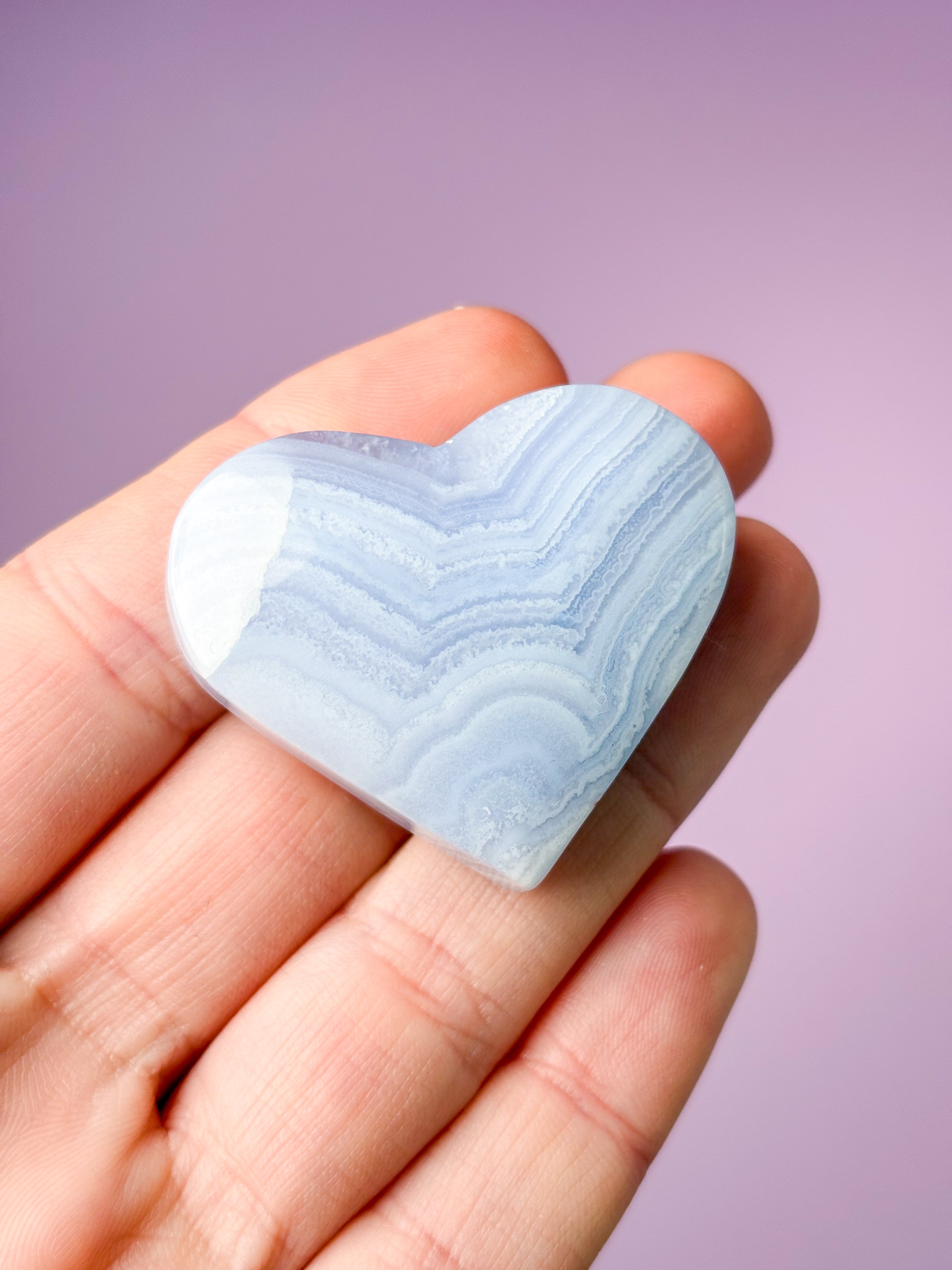 Blonde Agat Hjerte (Nr. 5)