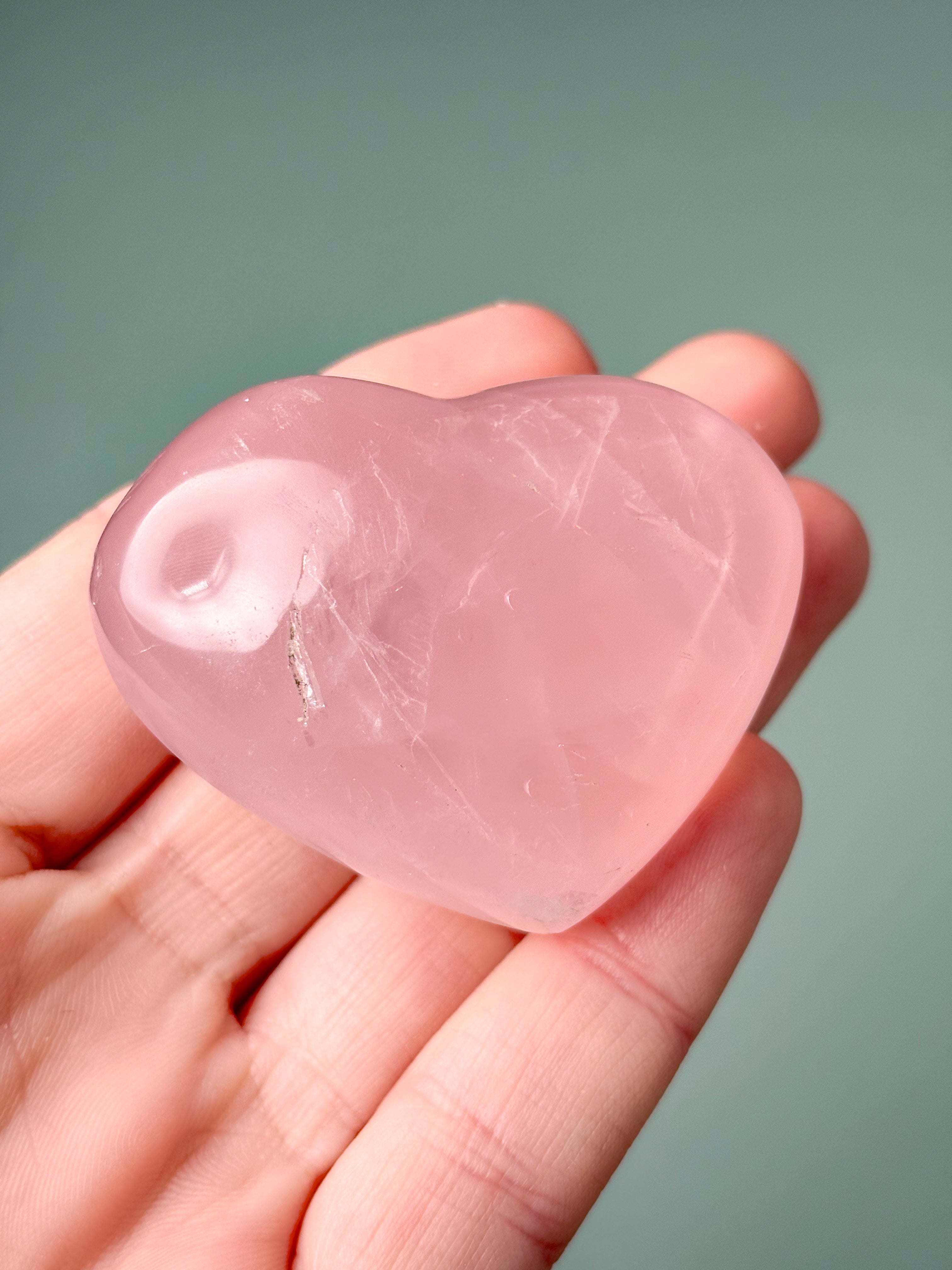 Rosakvarts Hjerte (Nr. 9) Eksklusiv Kvalitet