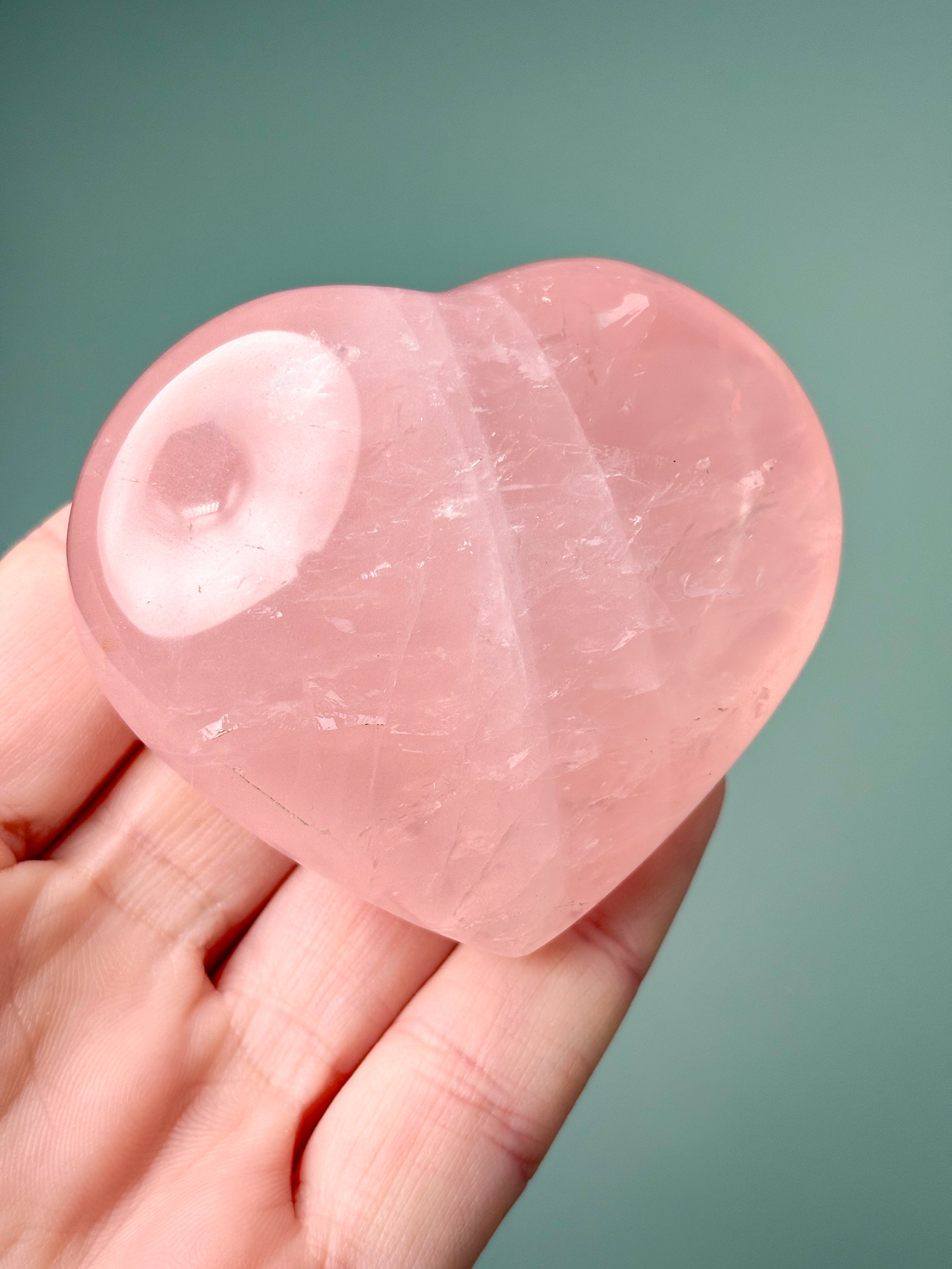Rosakvarts Hjerte (Nr. 10) Eksklusiv Kvalitet