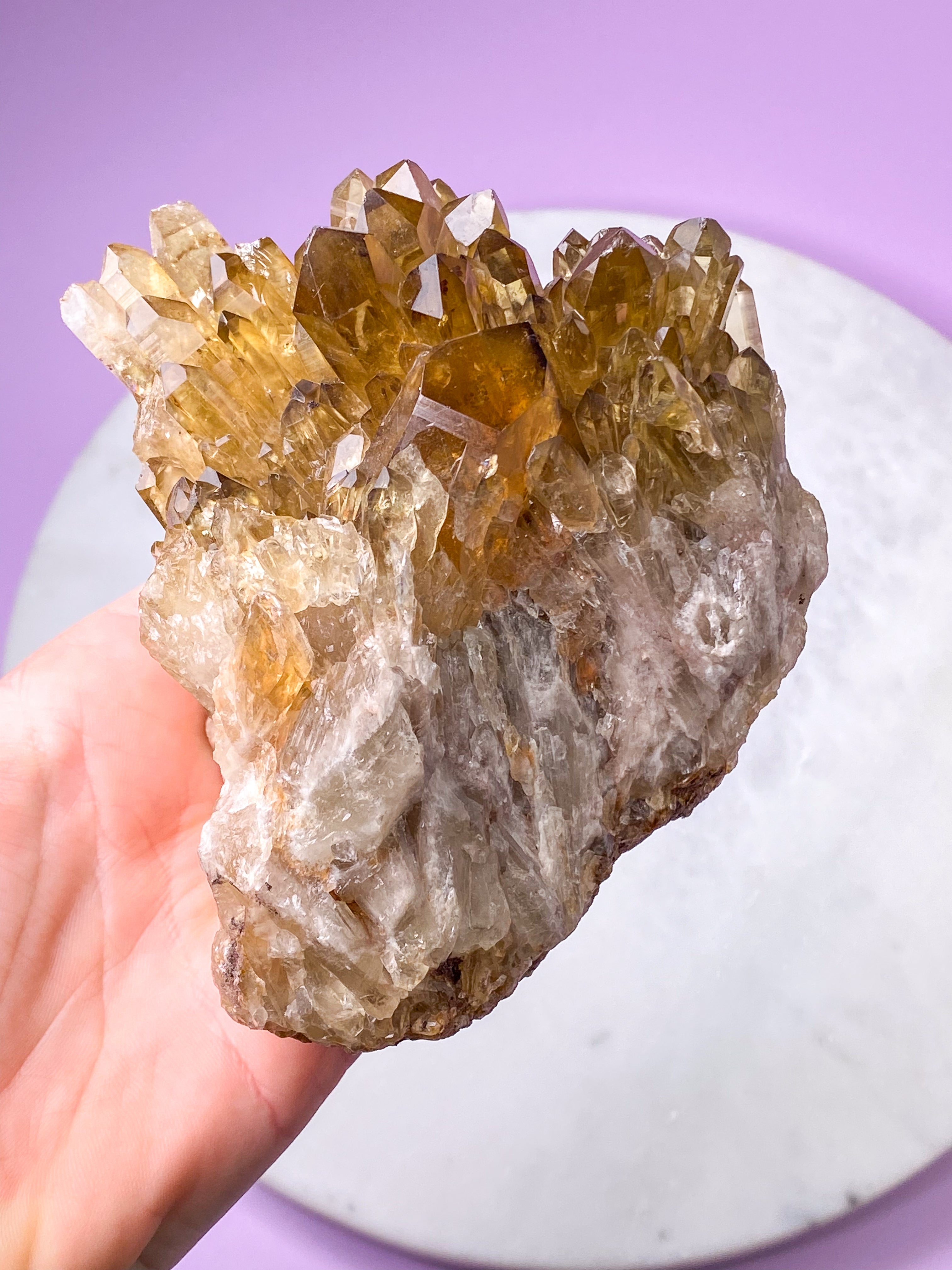 Kæmpe Kundalini Citrin Klynge (Nr. 1)